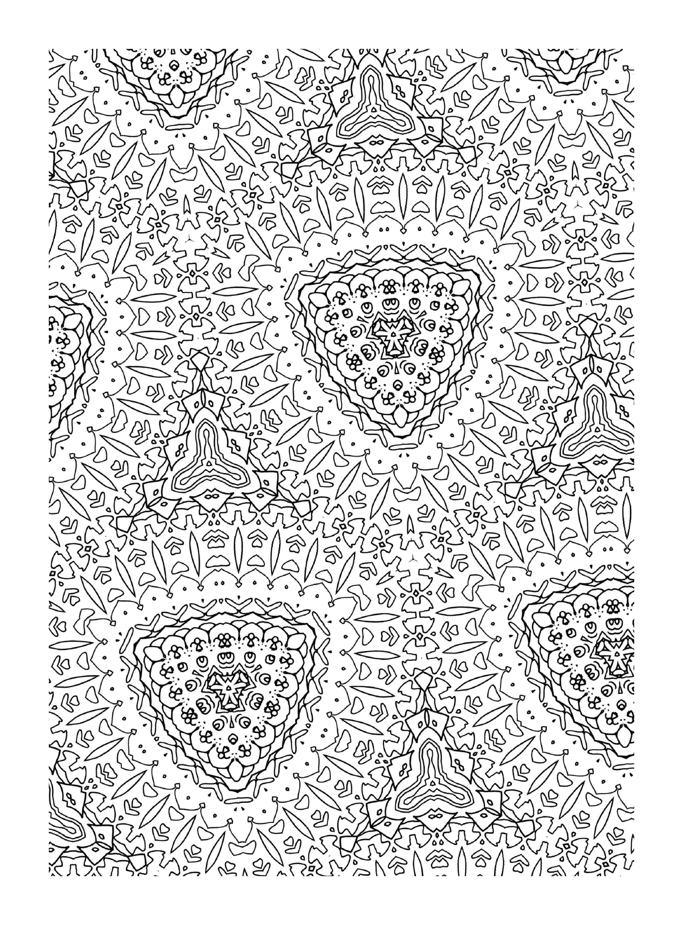 coloriage adulte pattern zentangle