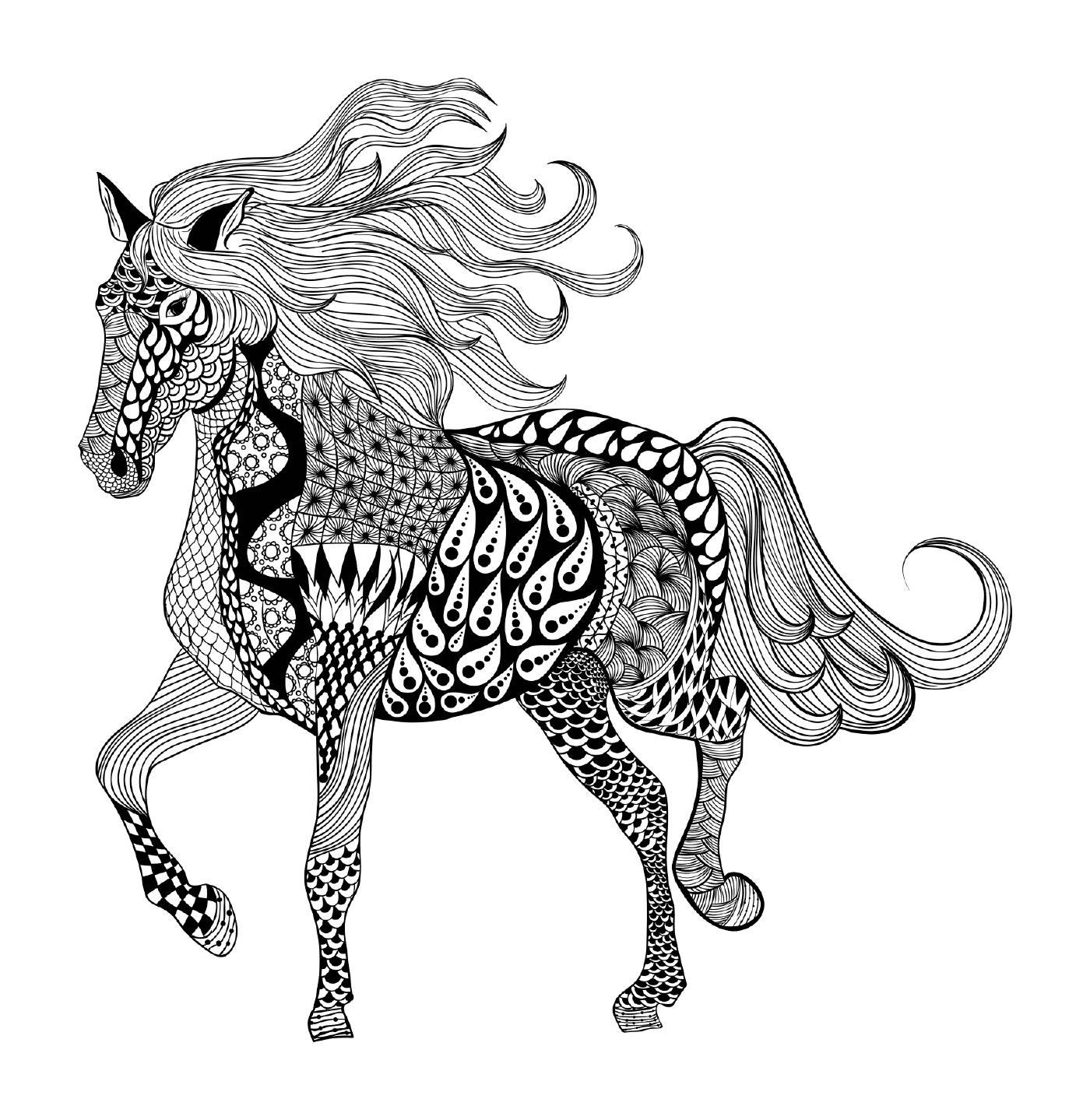 adulte mandala horse