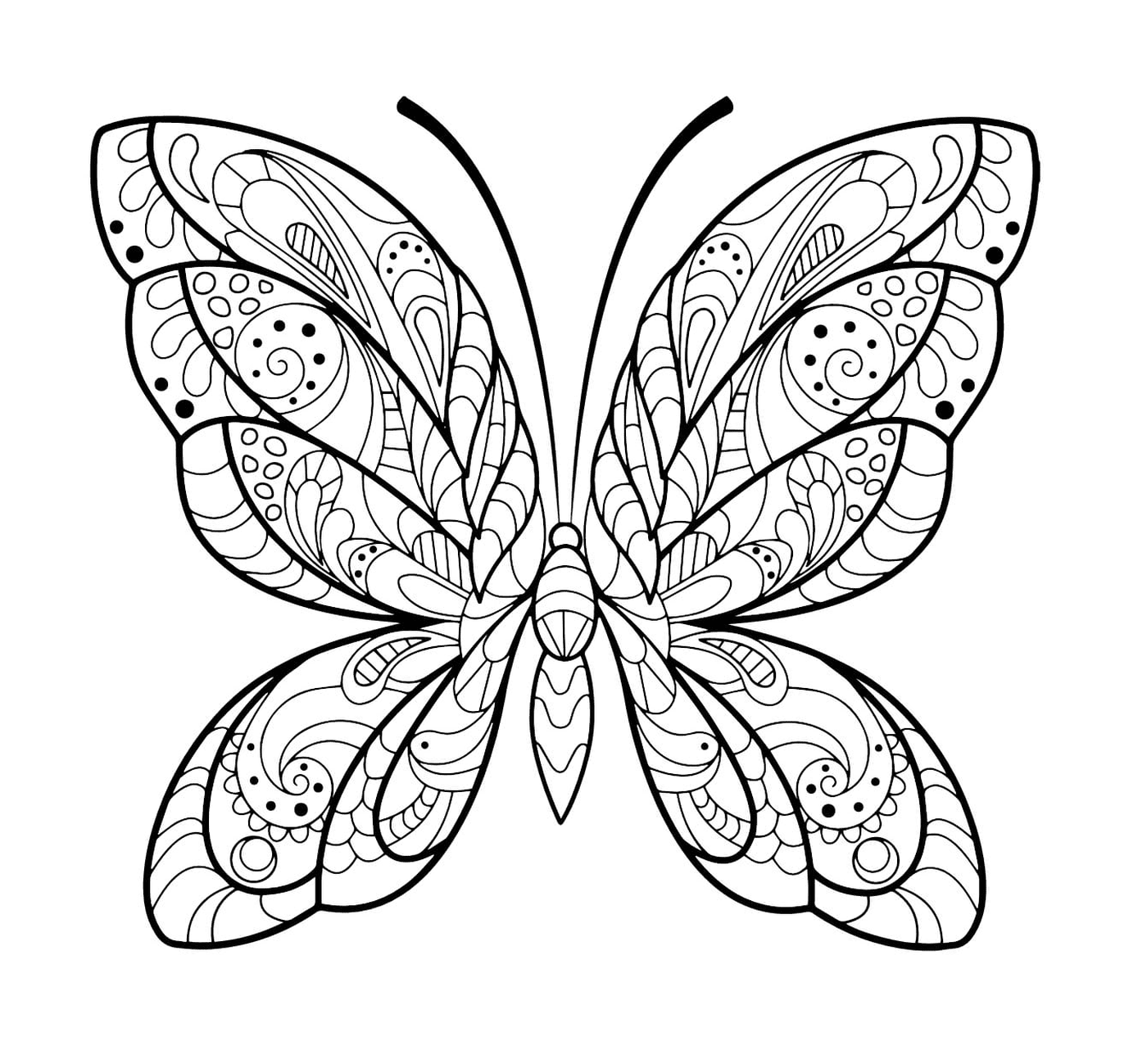 coloriage papillon jolis motifs 2