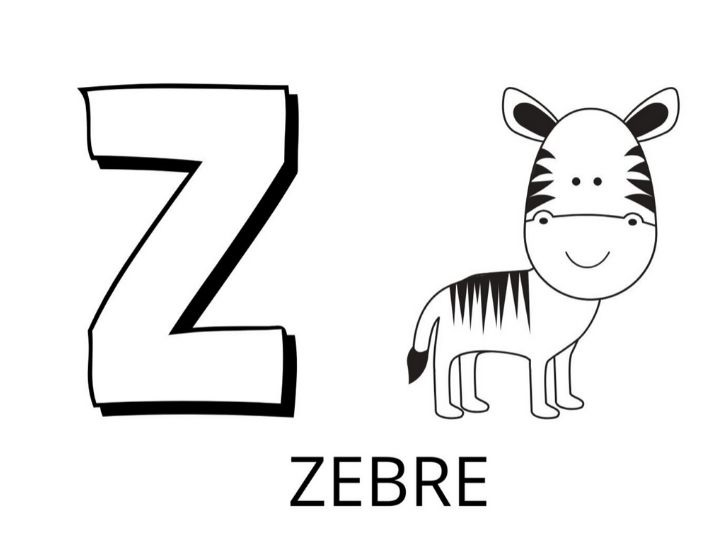 coloriage lettre z comme zebre
