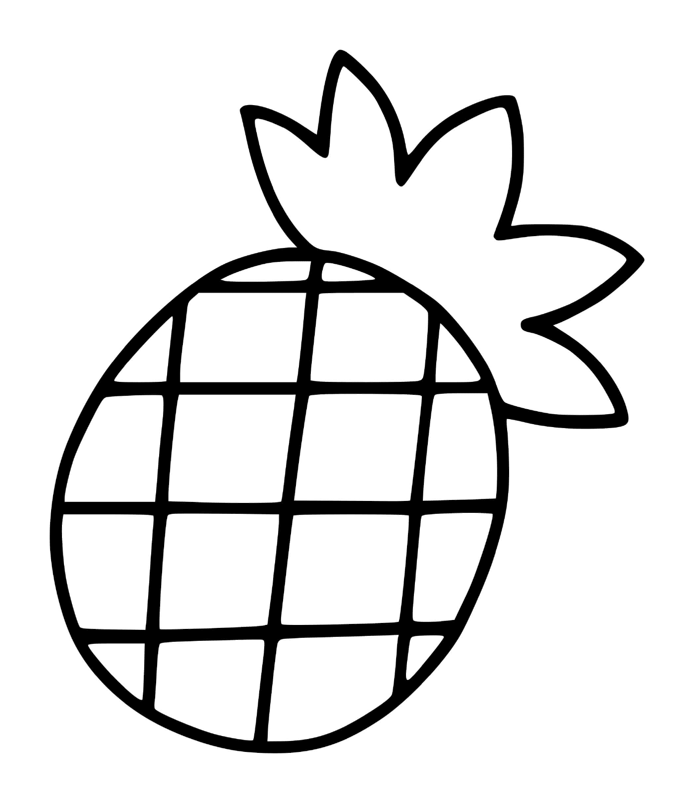 coloriage ananas facile maternelle