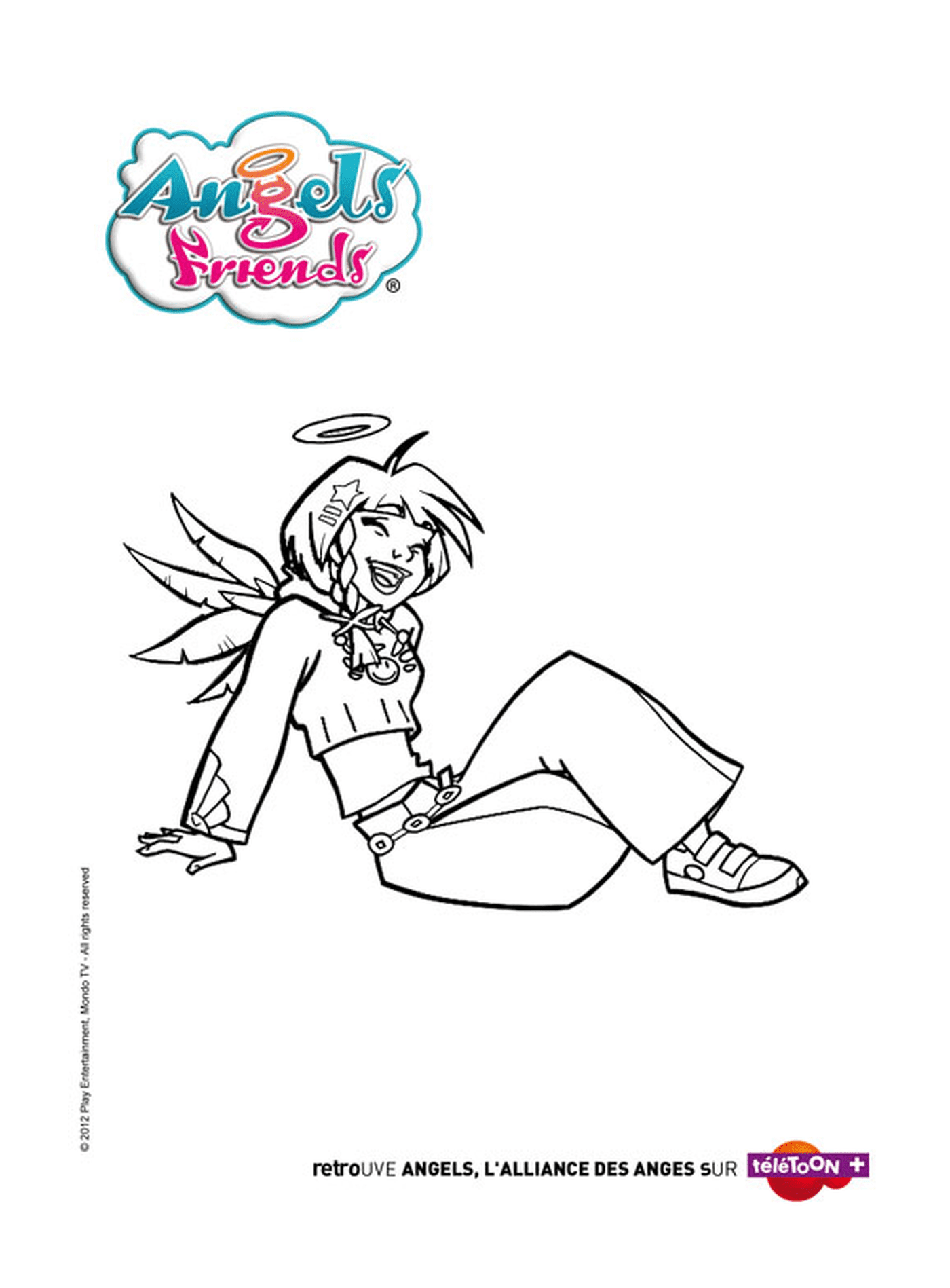 coloriage angels friends miki
