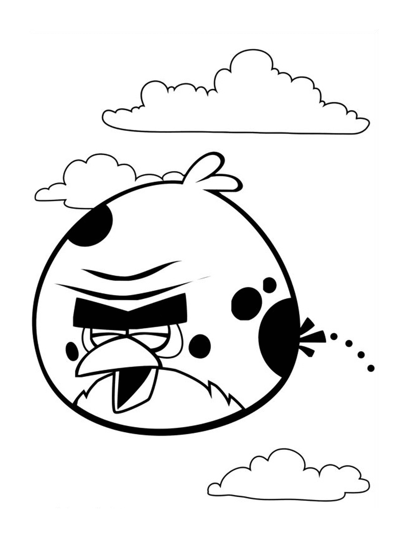 coloriage angry birds attention haut vol dans les airs