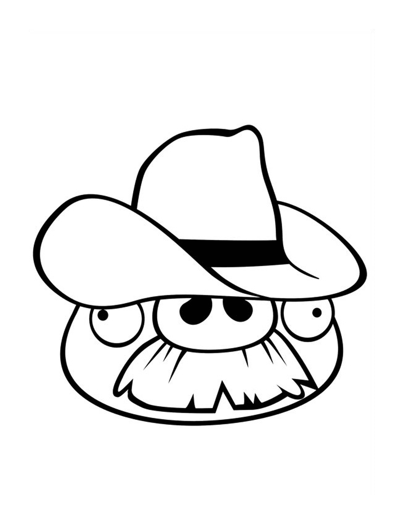 coloriage angry birds pepe cowboy