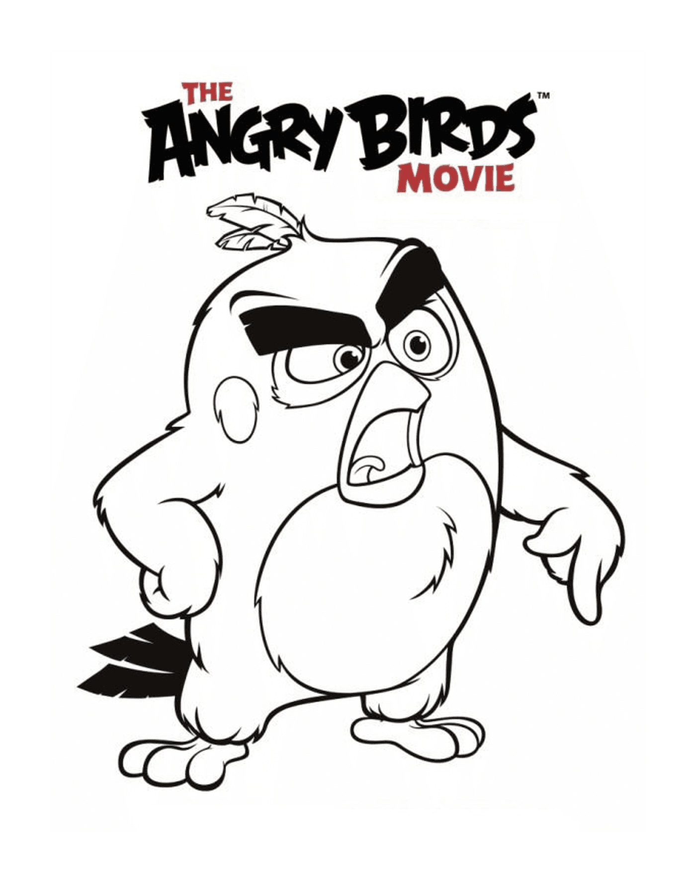 coloriage angry birds le film red fache