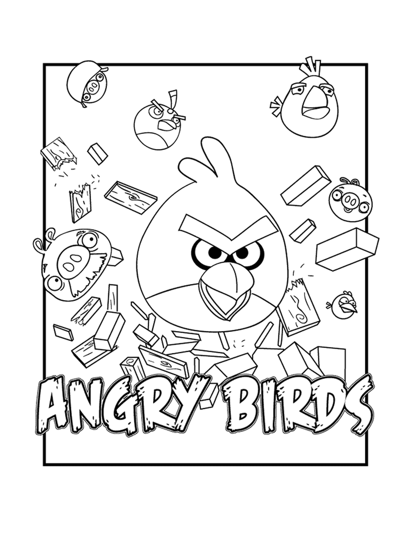 coloriage angry birds on casse tout