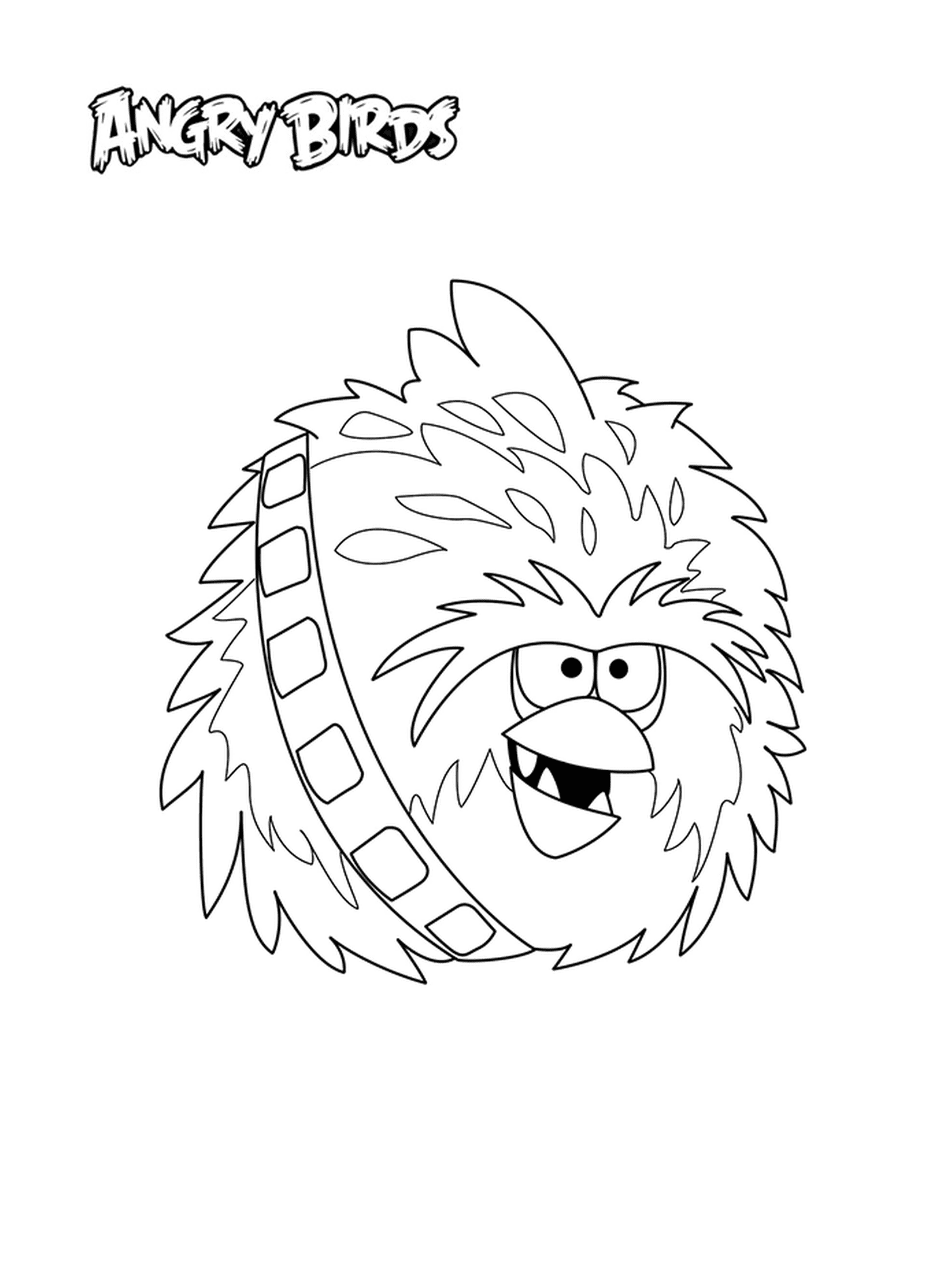 coloriage angry birds chewbacca star wars