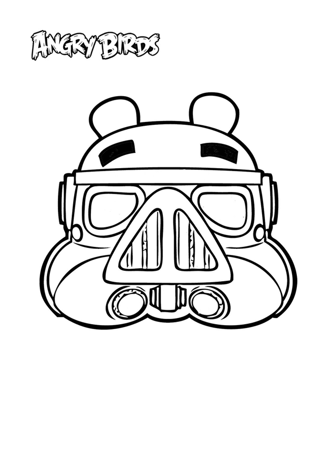 coloriage angry birds starwars storm trooper