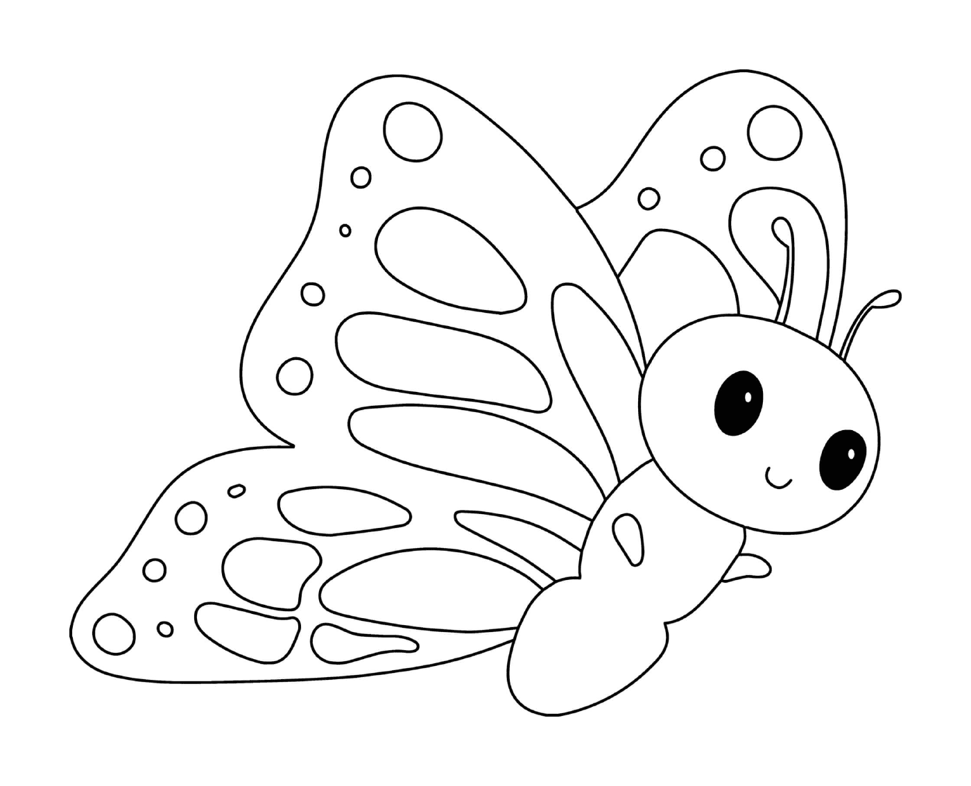 coloriage papillon facile maternelle