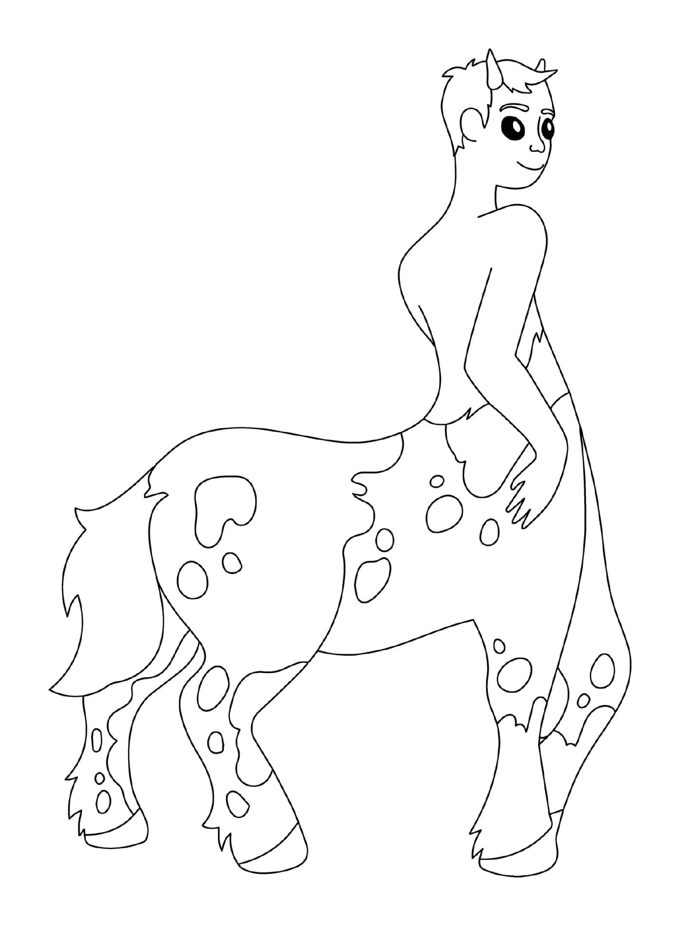 coloriage centaure mi homme mi cheval mythologie grecque
