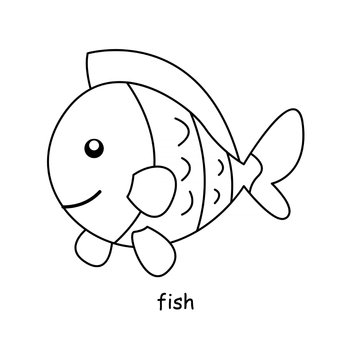 coloriage poisson dans la mer