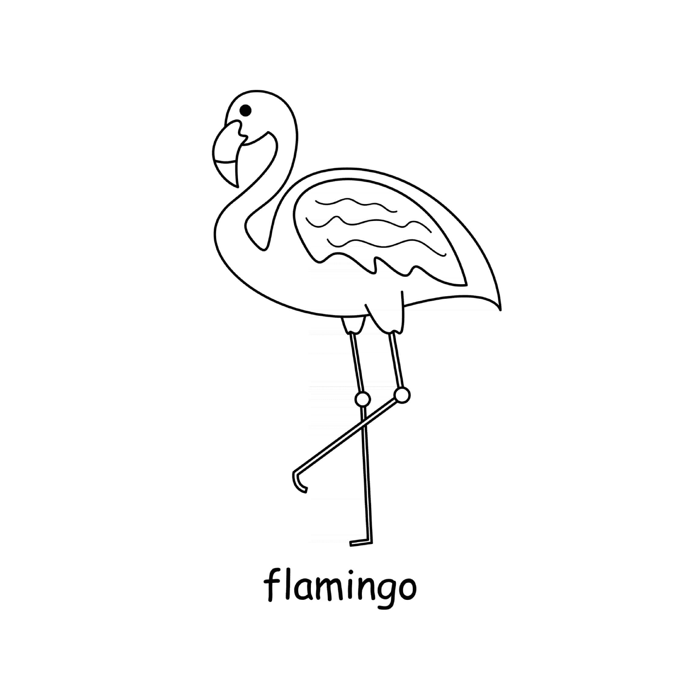 coloriage flamingo