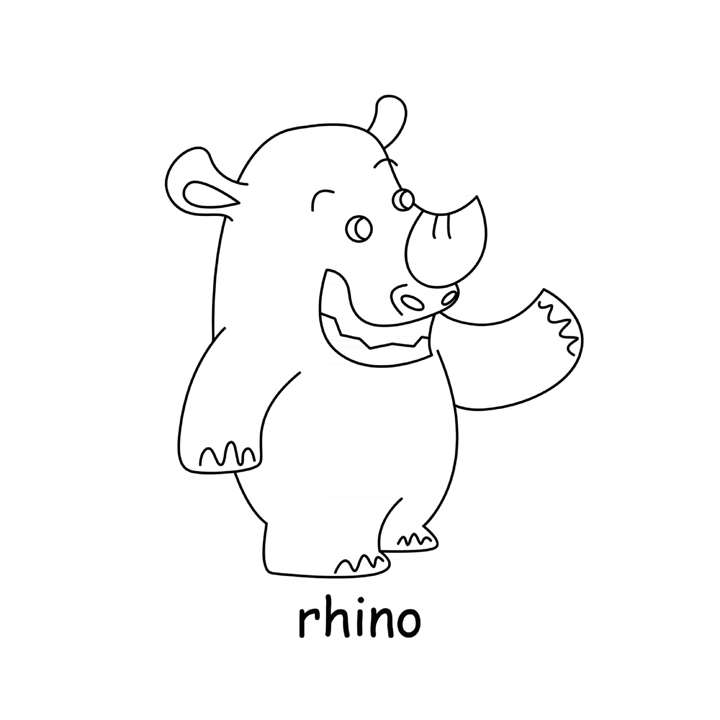 coloriage rhino