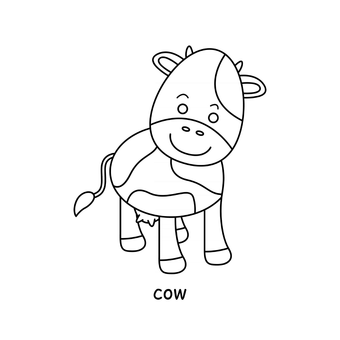 coloriage vache mignon animal de la ferme