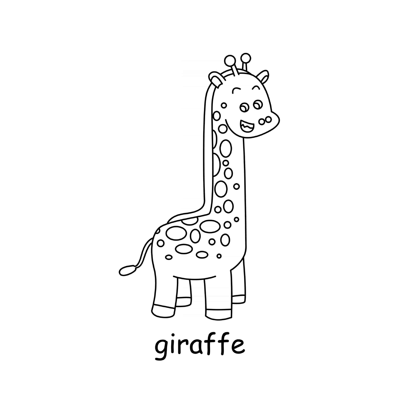 coloriage girafe animal sauvage zoo