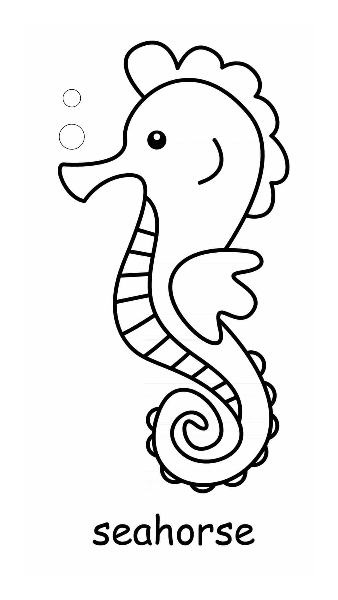 coloriage Hippocampes poisson marin