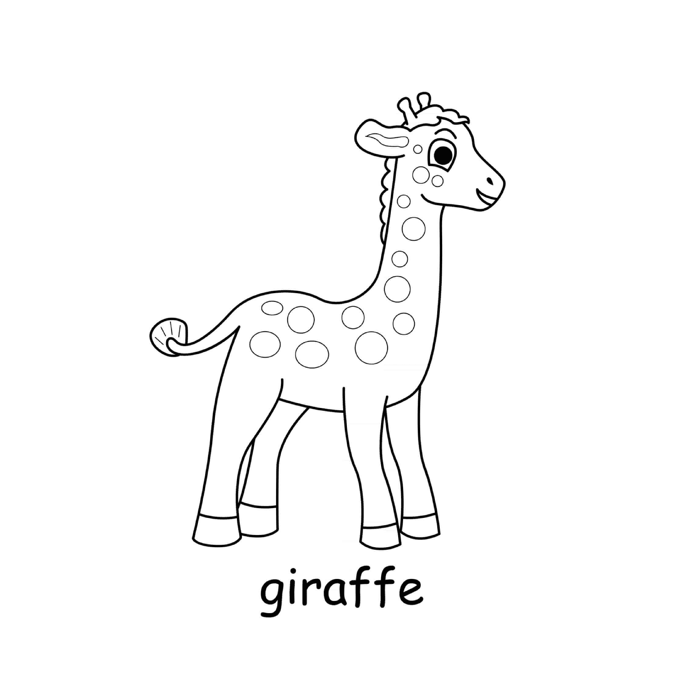 coloriage girafe de la savane africaine