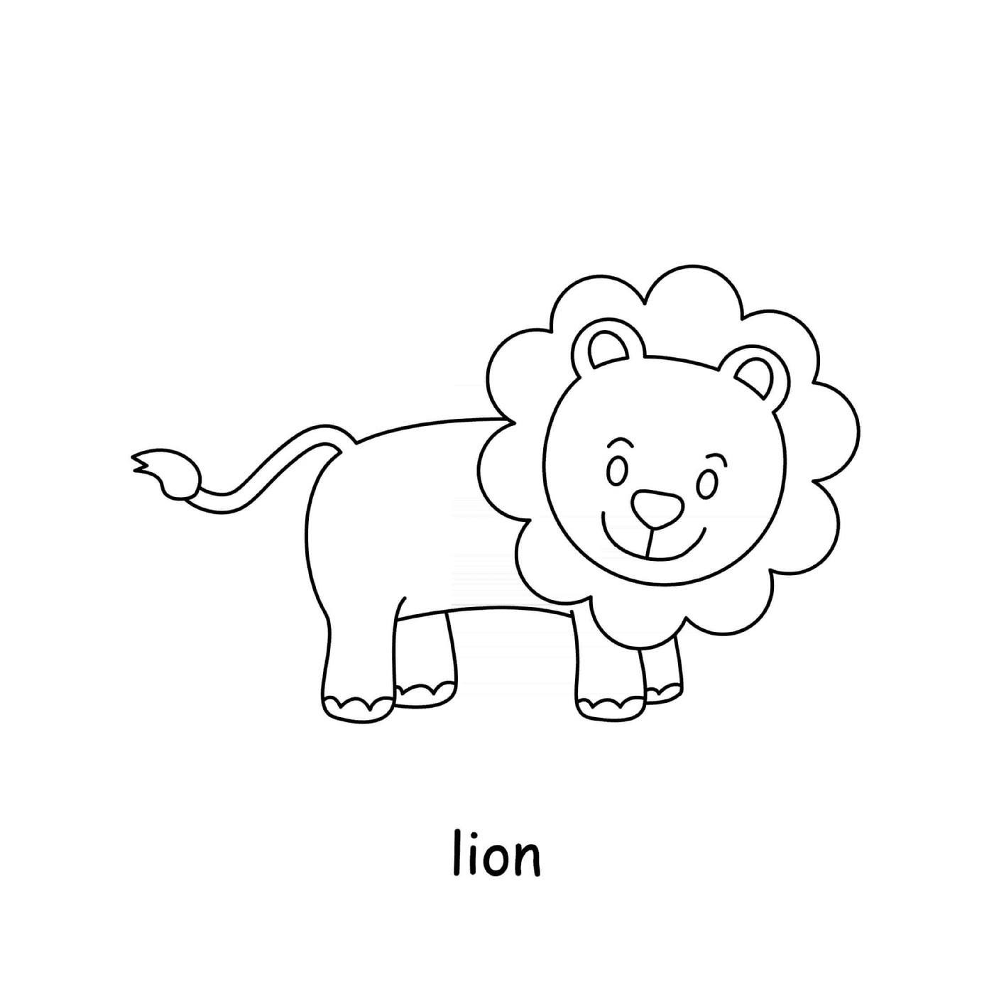 coloriage lion animal sauvage