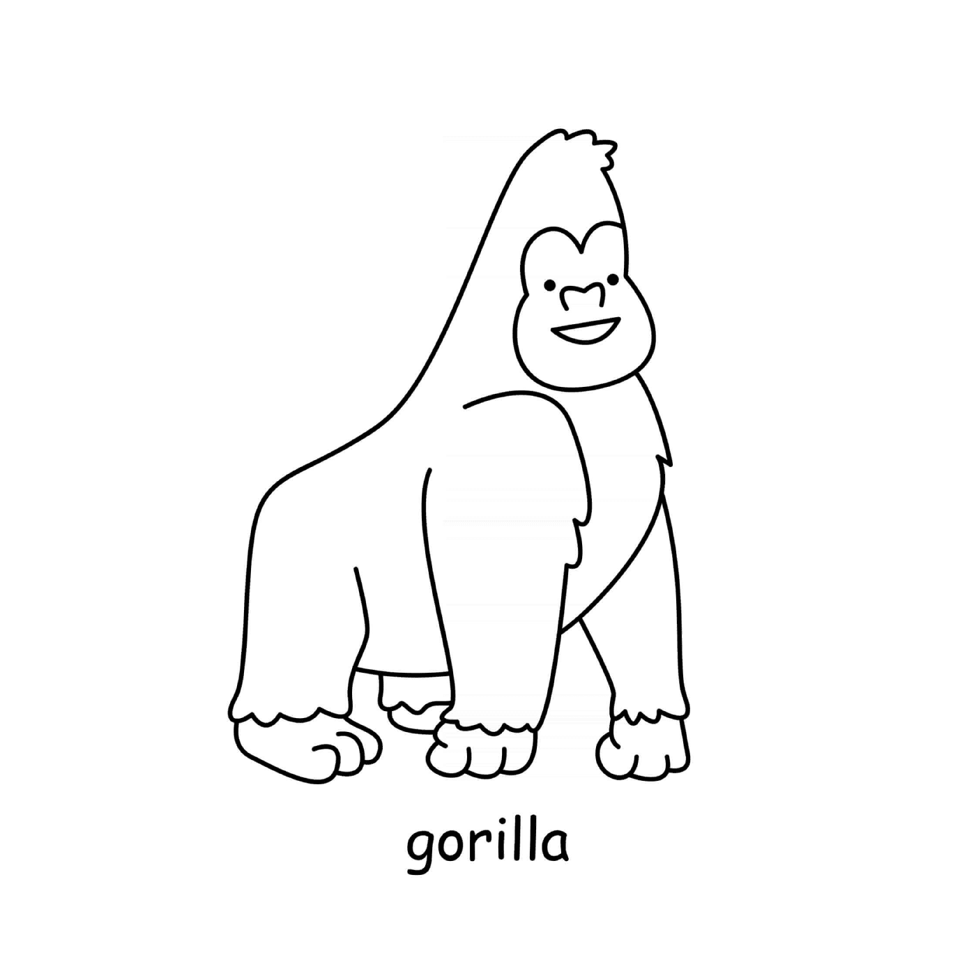coloriage gorille animal