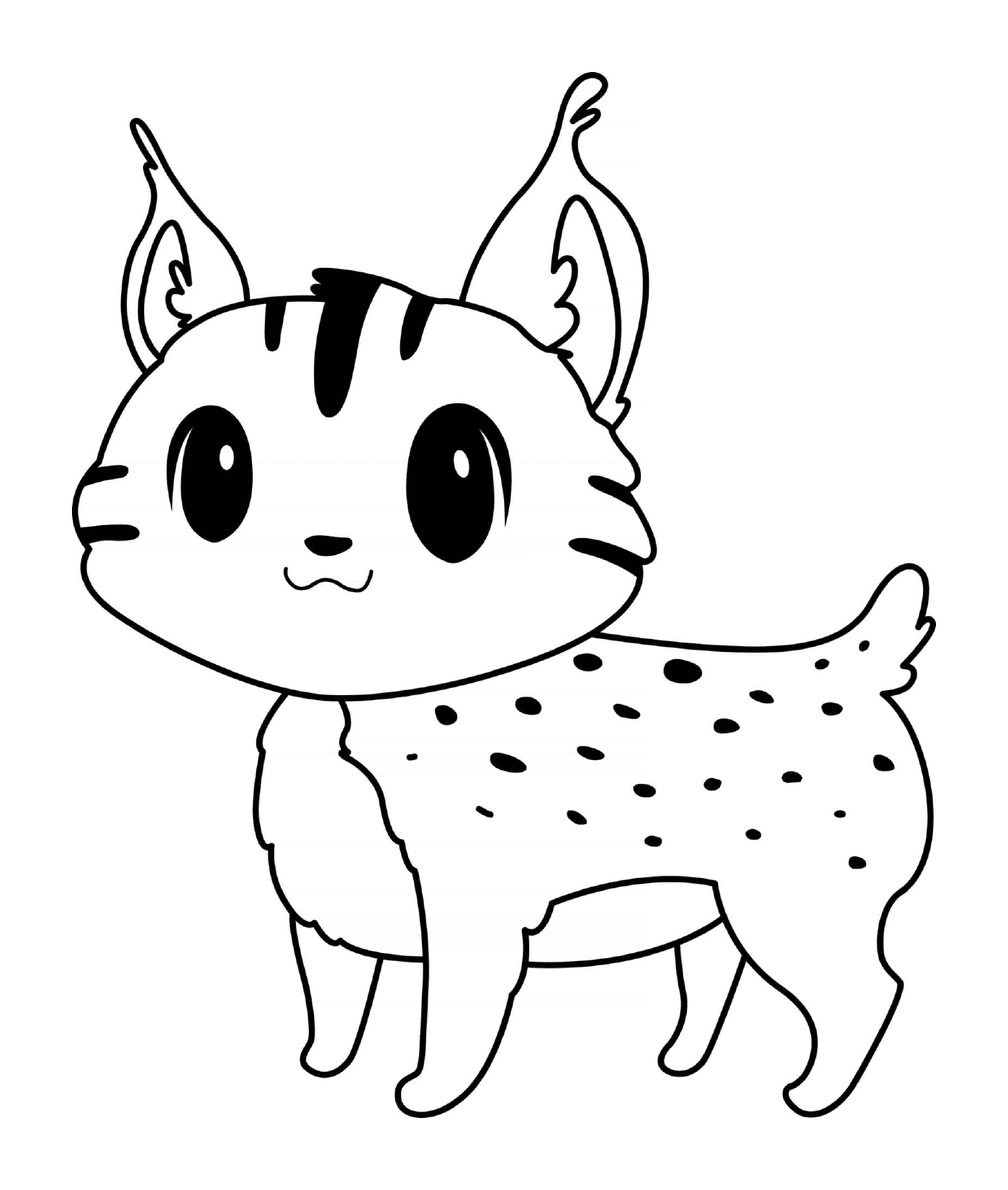coloriage lynx gris polaire animal felin