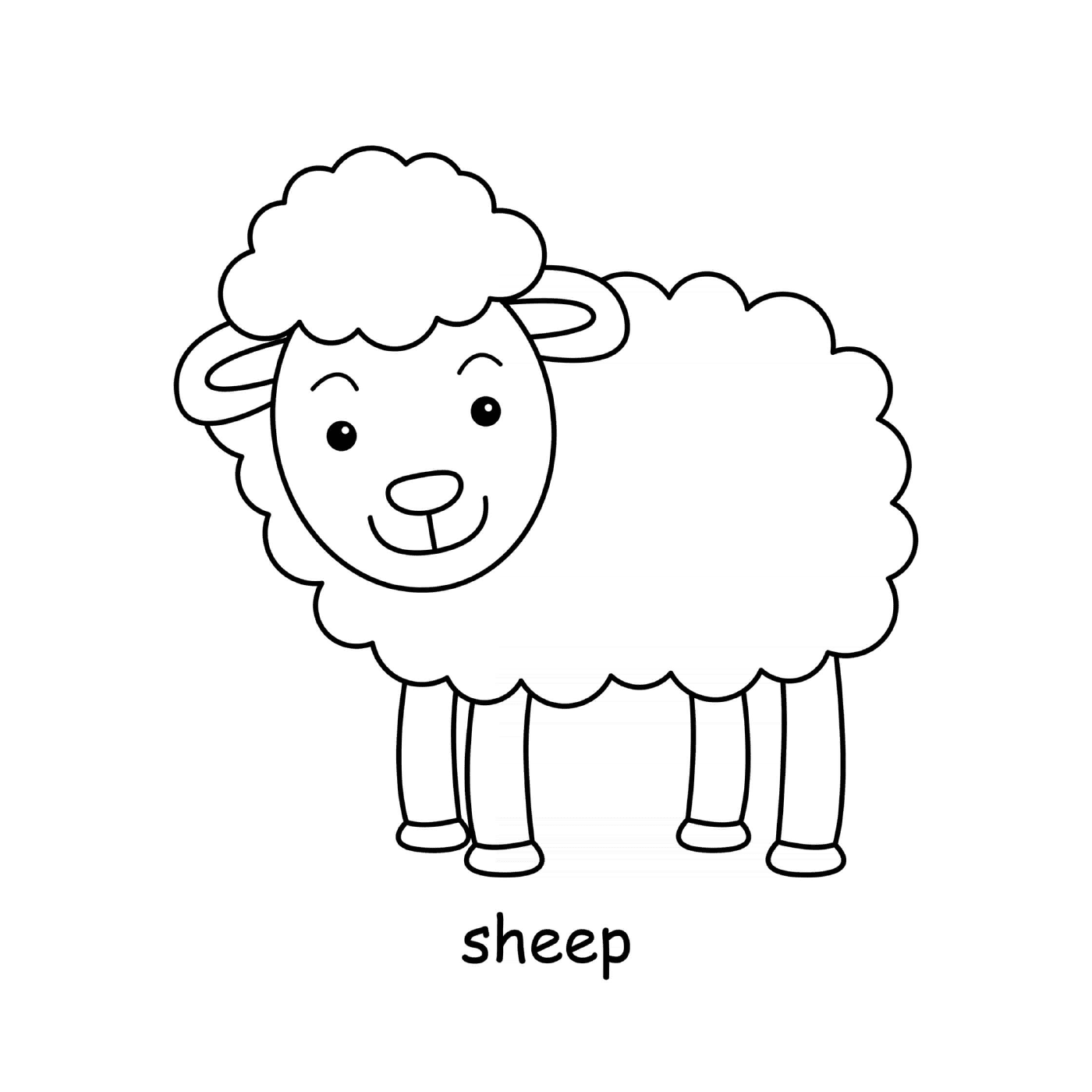 coloriage mouton animal de la ferme