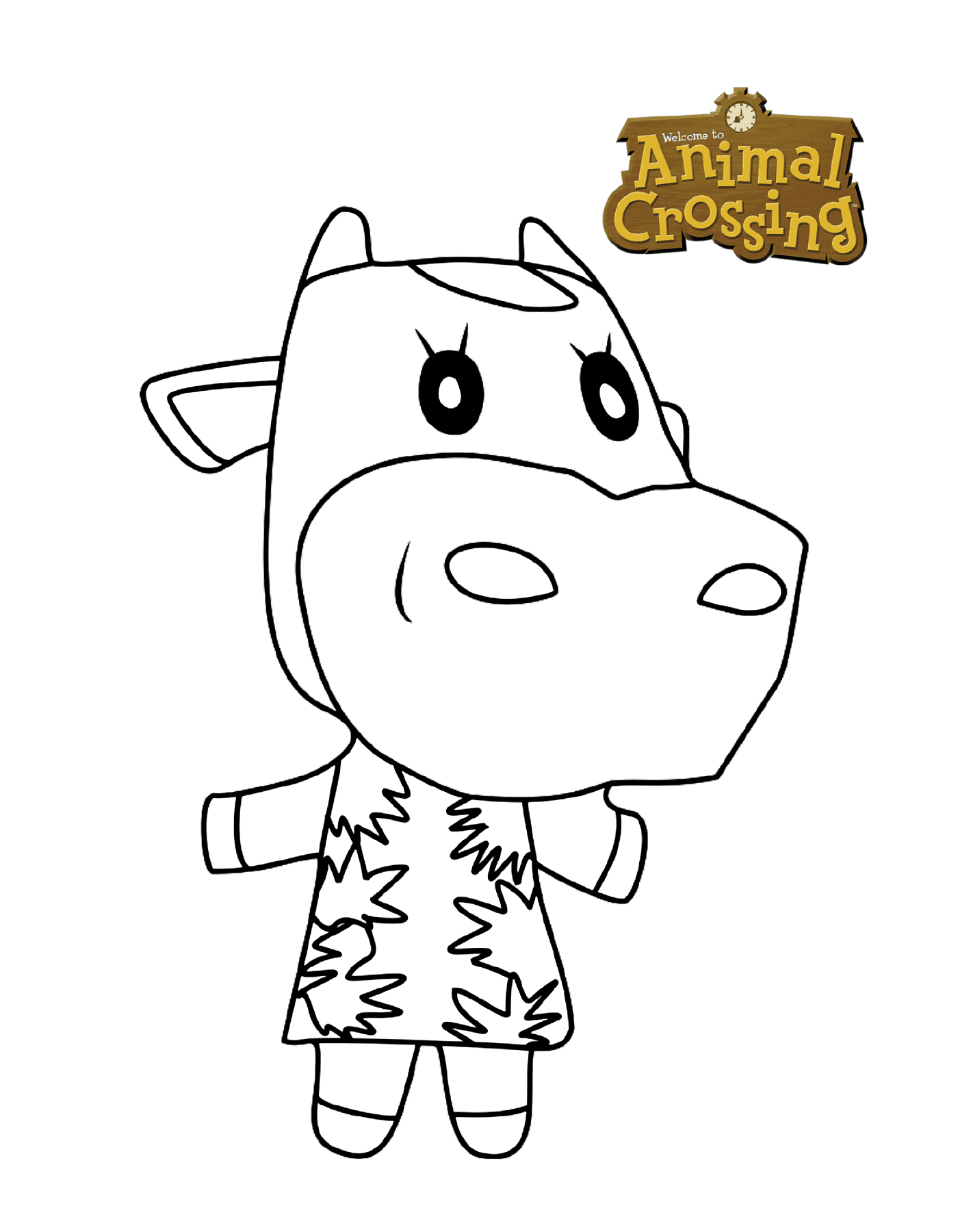 coloriage cute cow