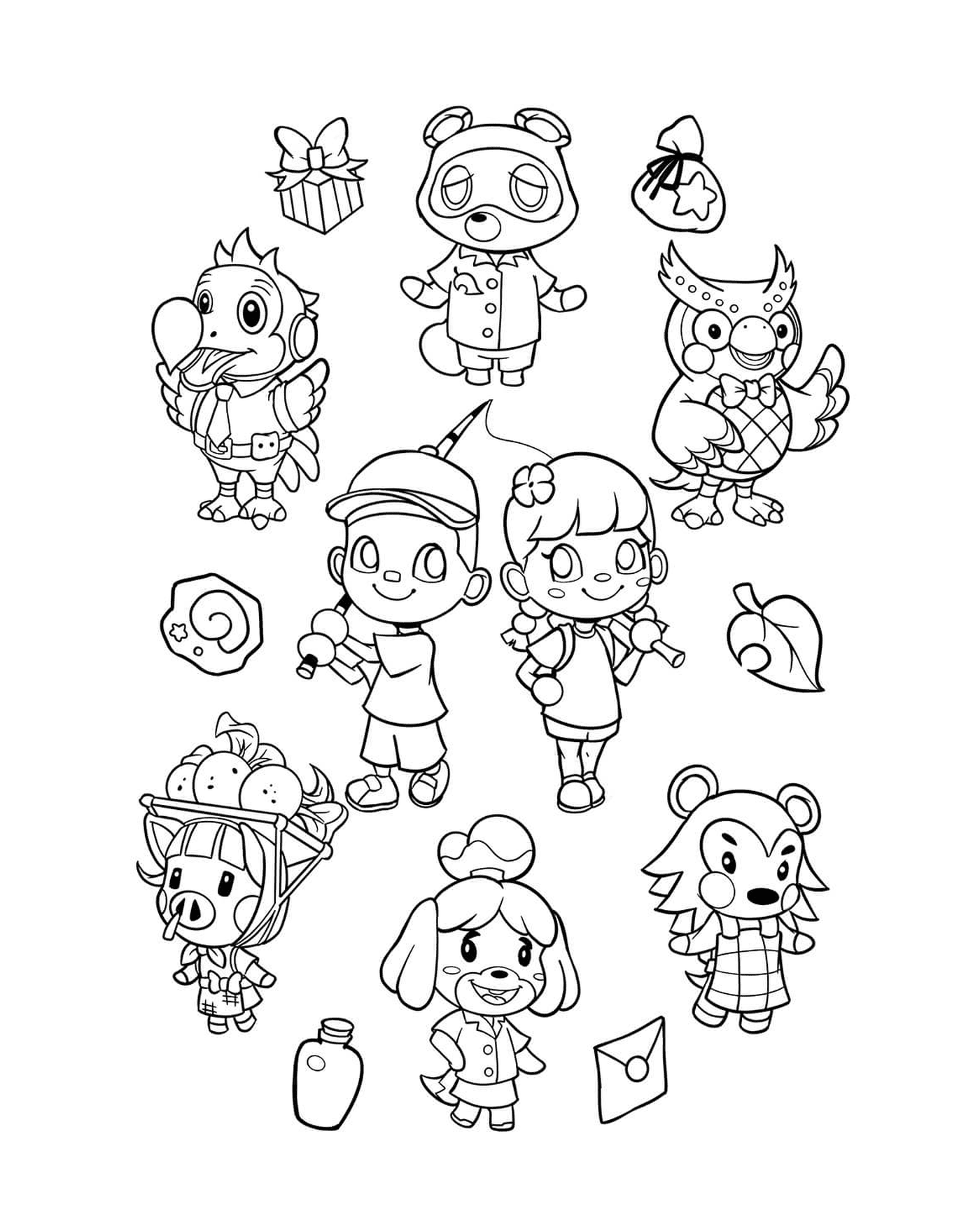 coloriage animal crossing new horizons