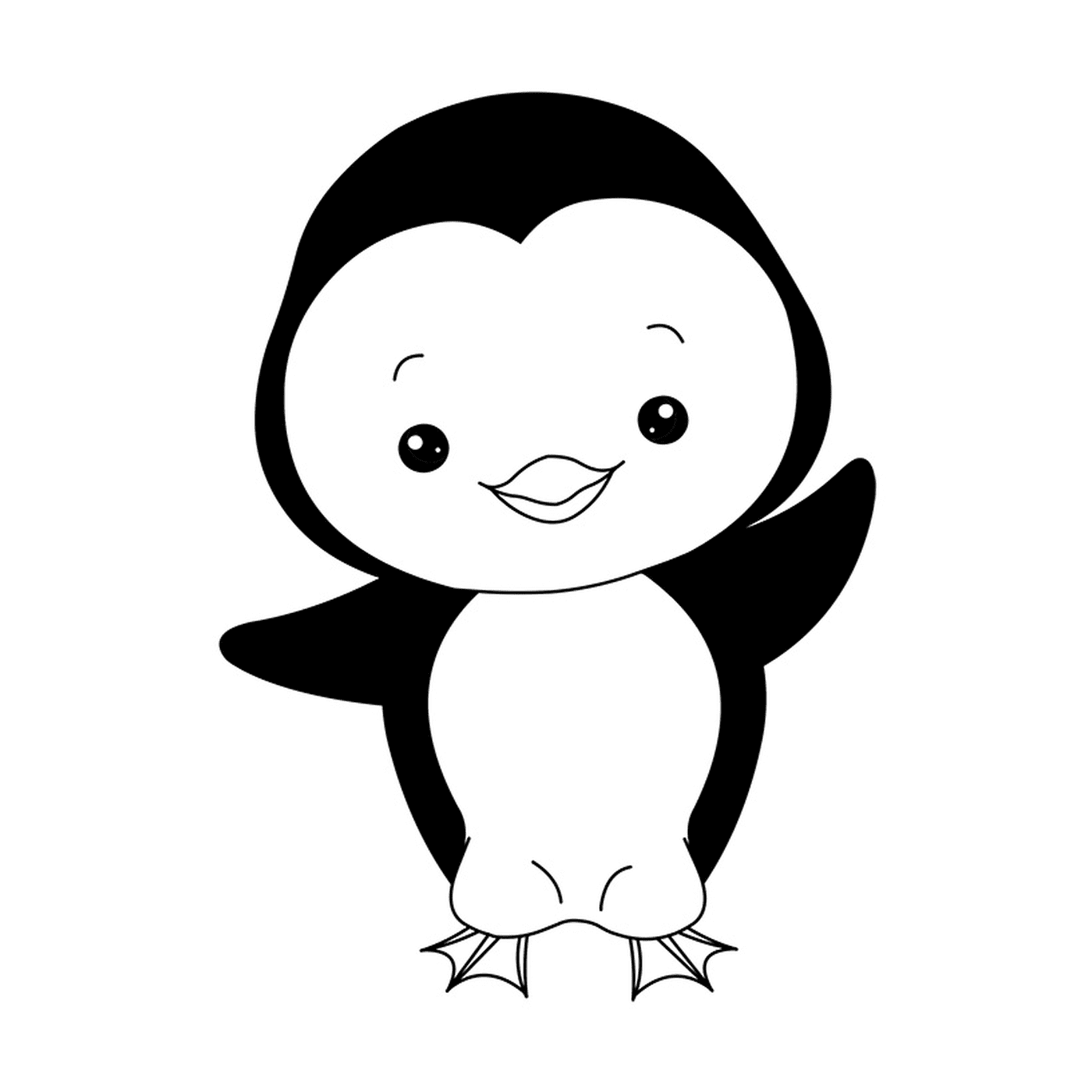 coloriage de bebe pingouin