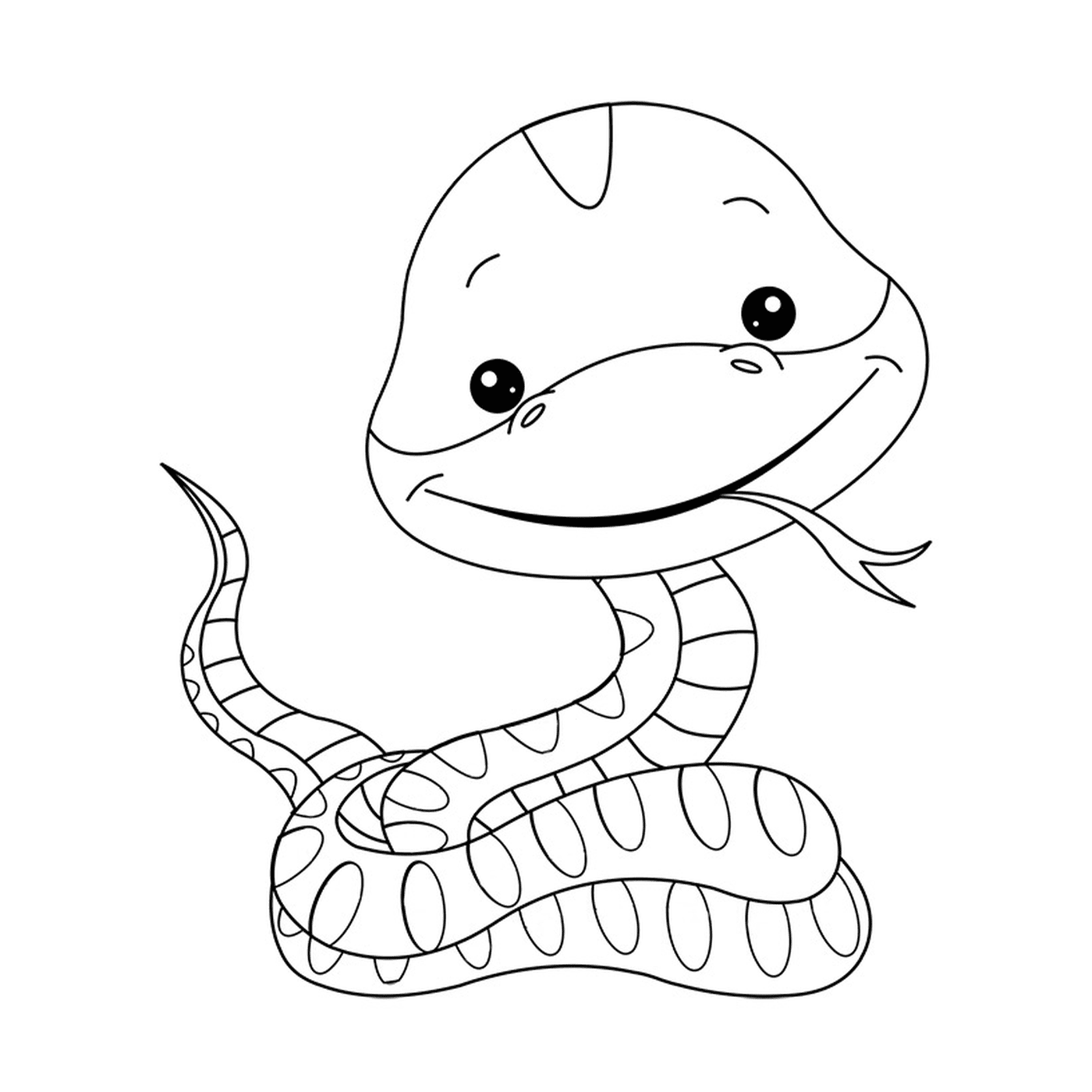 coloriage de bebe serpent