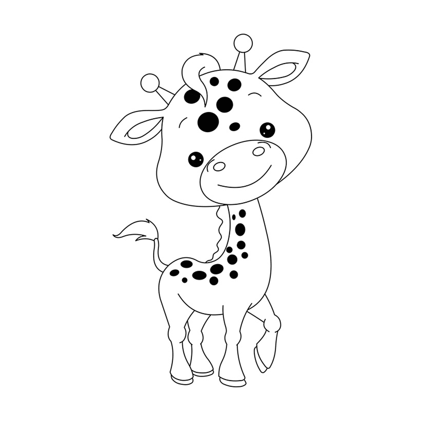 coloriage de bebe girafe