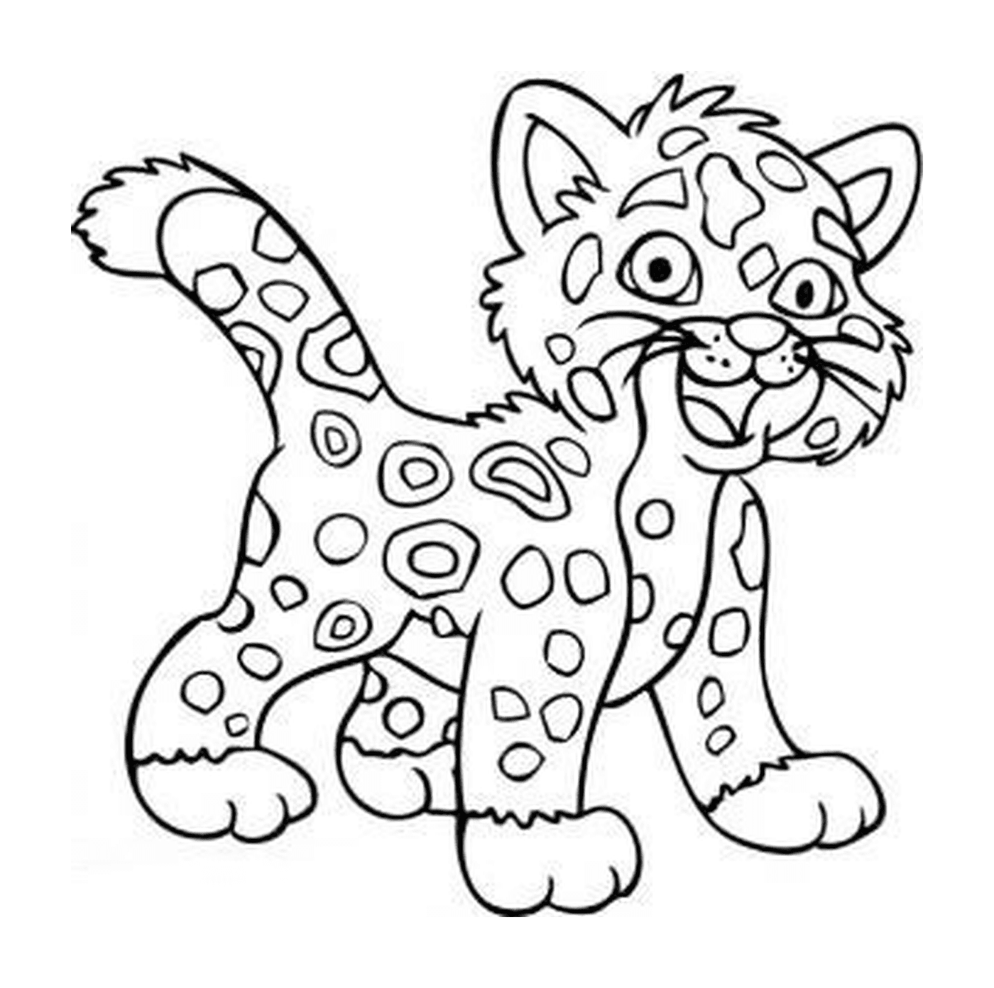 coloriage bebe jaguar
