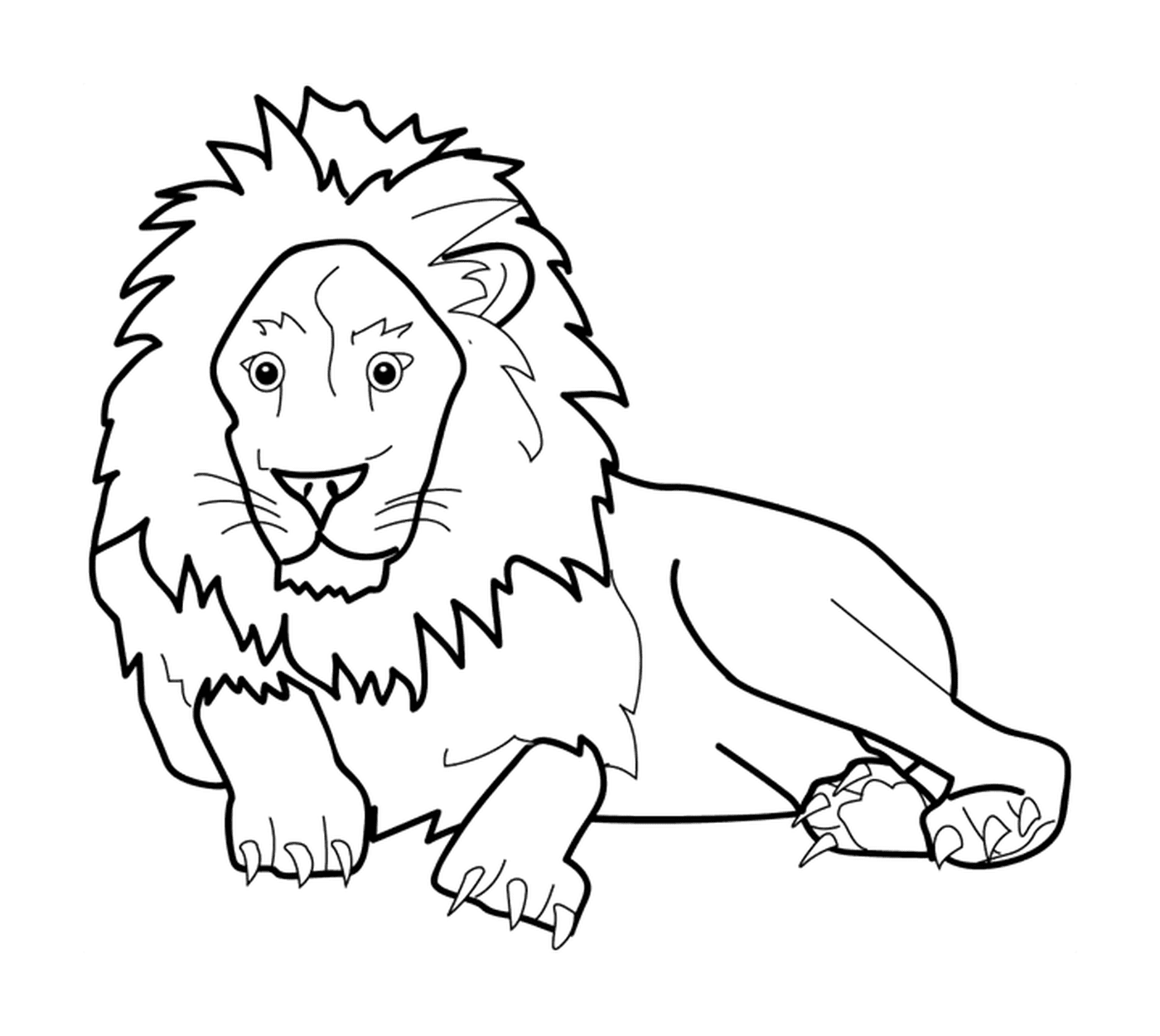 coloriage dessin animaux lion