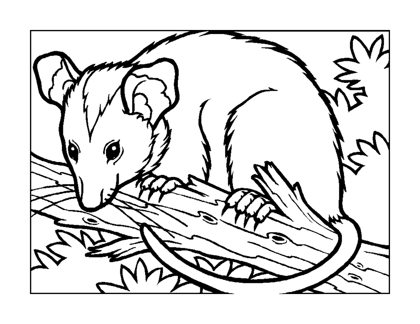 coloriage dessin animaux possum