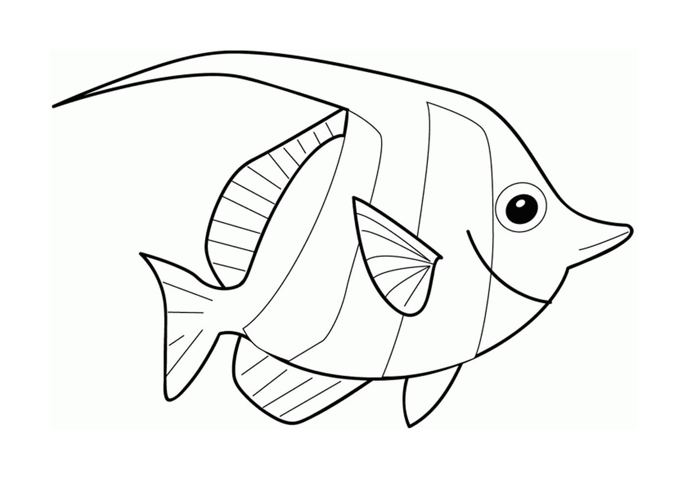 coloriage dessin animaux poisson des tropiques