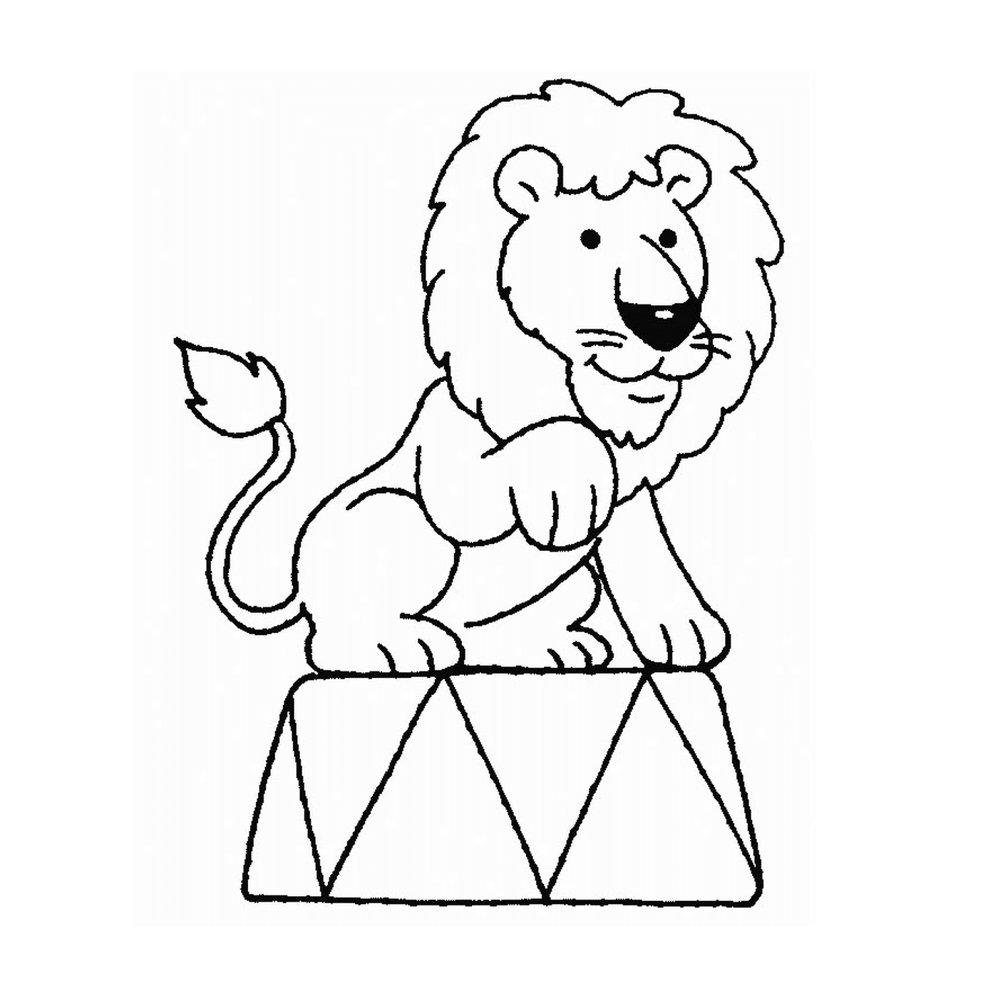 coloriage cirque lion
