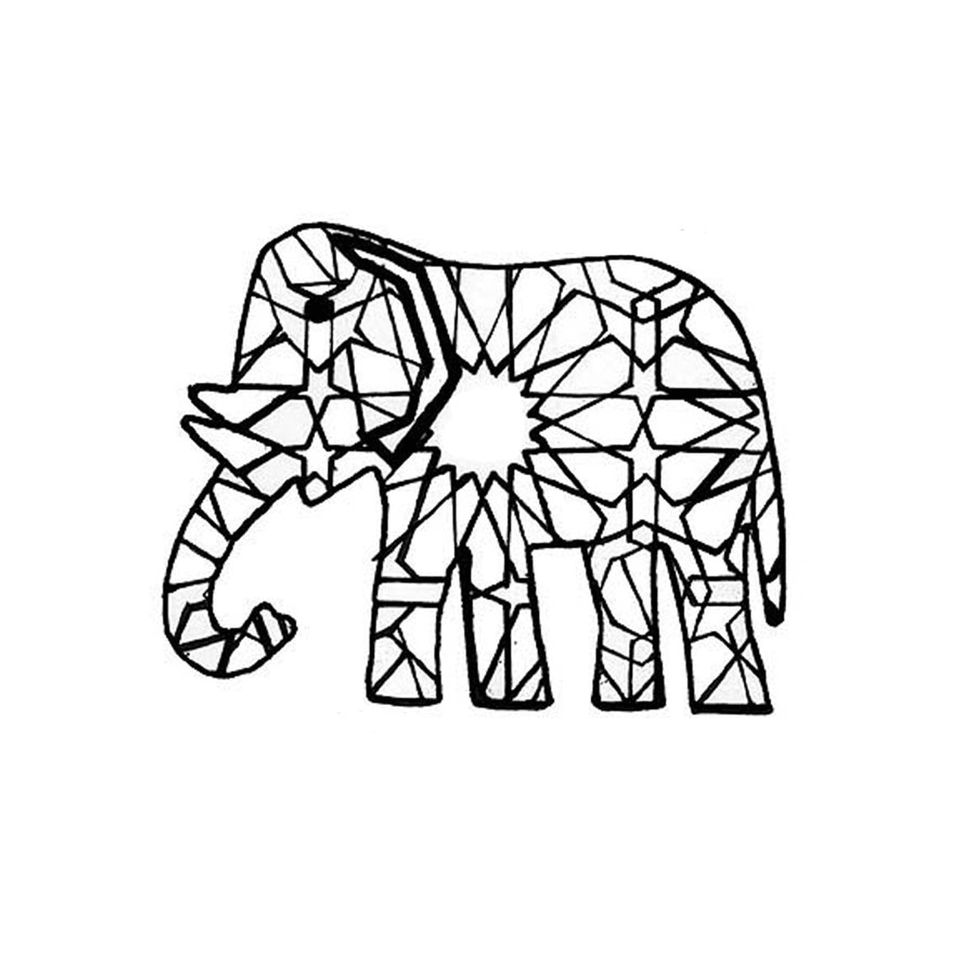 coloriage elmer l elephant bariole