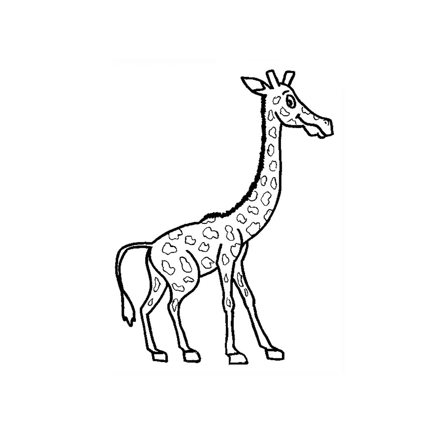 coloriage girafe rigolote