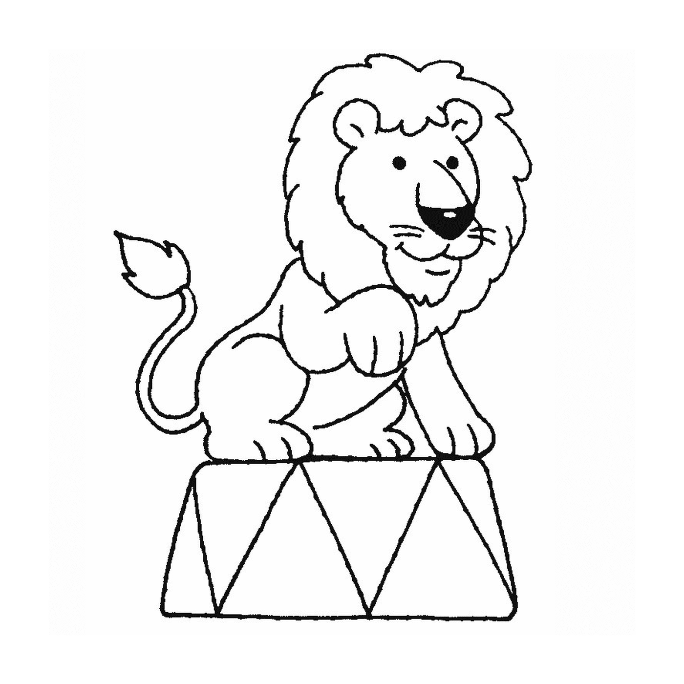 coloriage lion cirque
