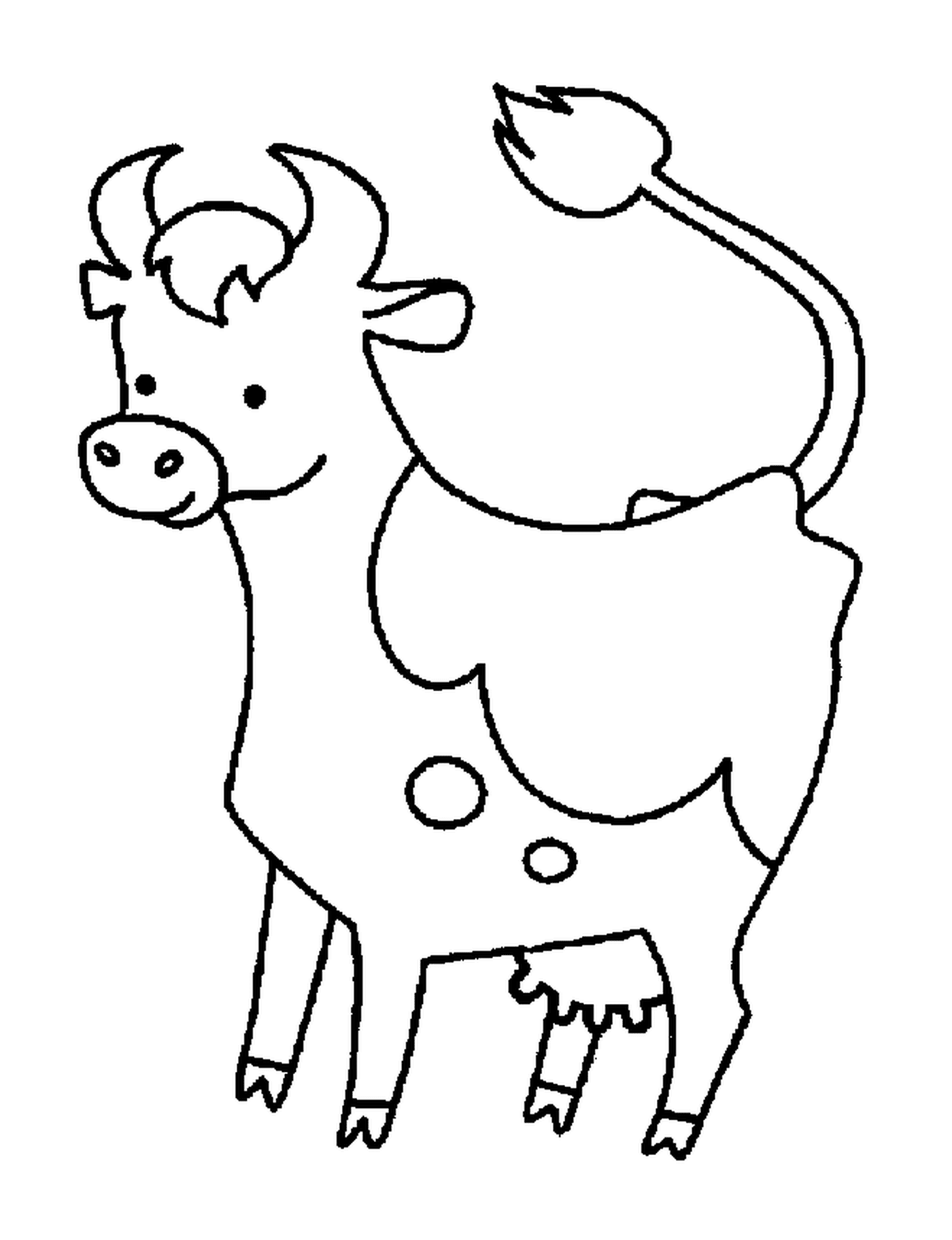 coloriage vache tachetee