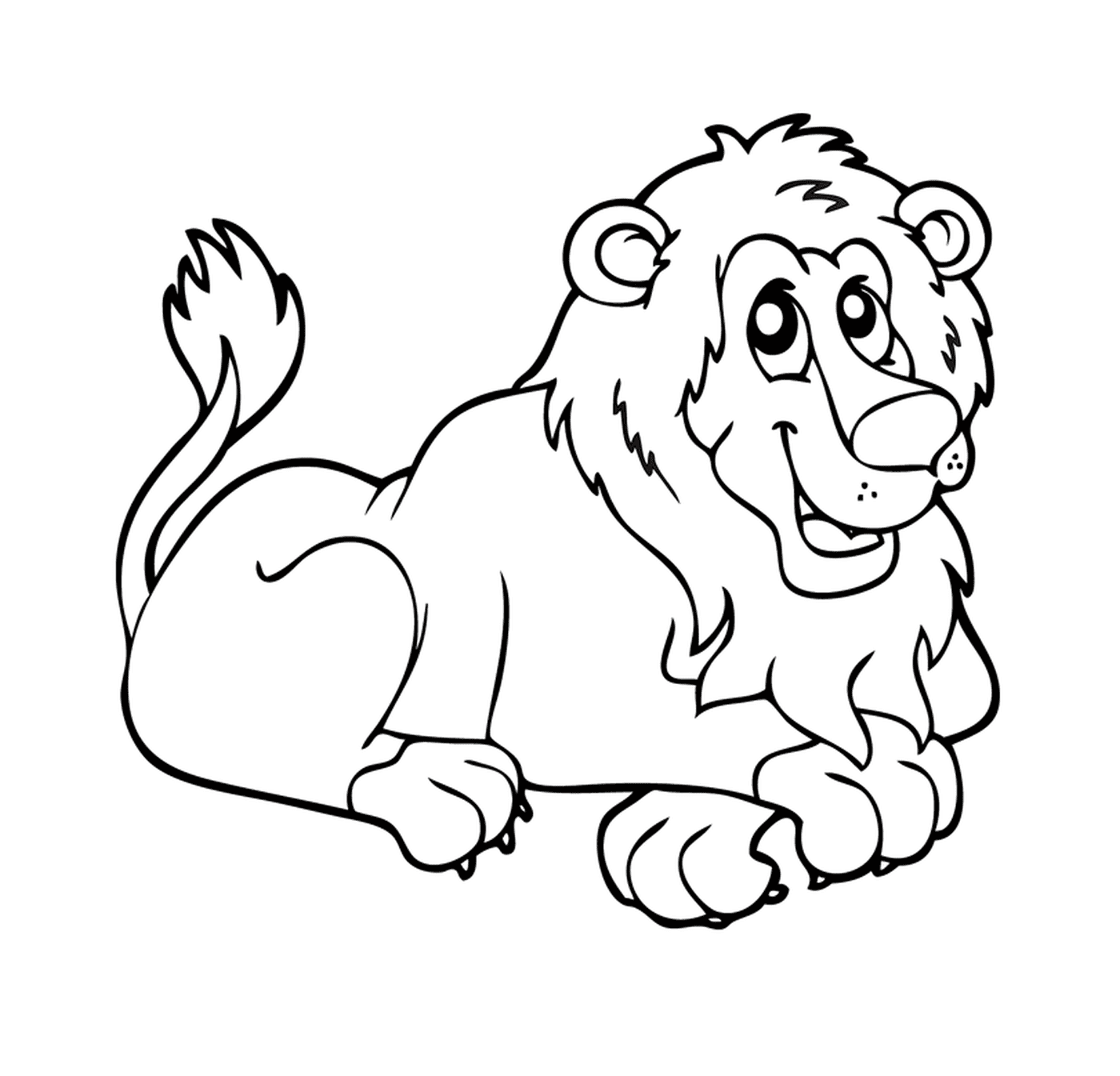 coloriage lion animaux sauvages de la jungle