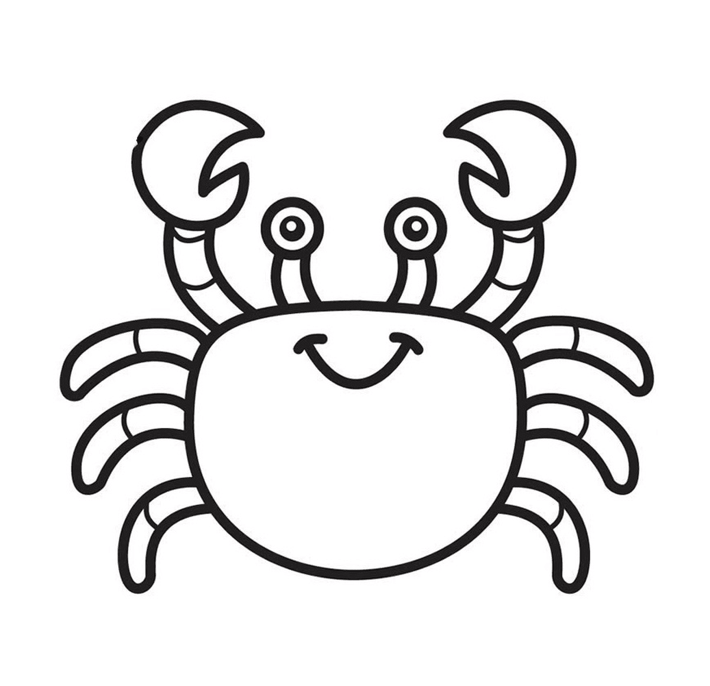 coloriage crabe facile maternelle