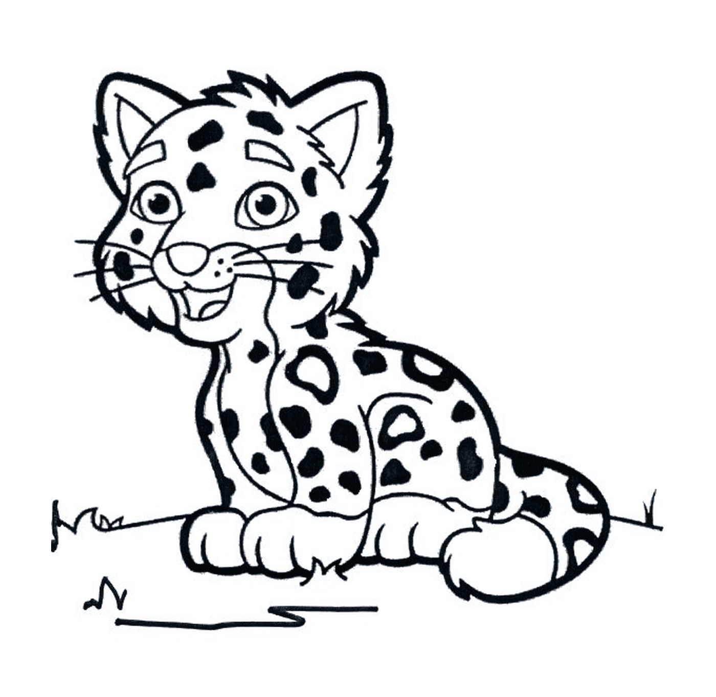 coloriage animaux mignon bebe guepard