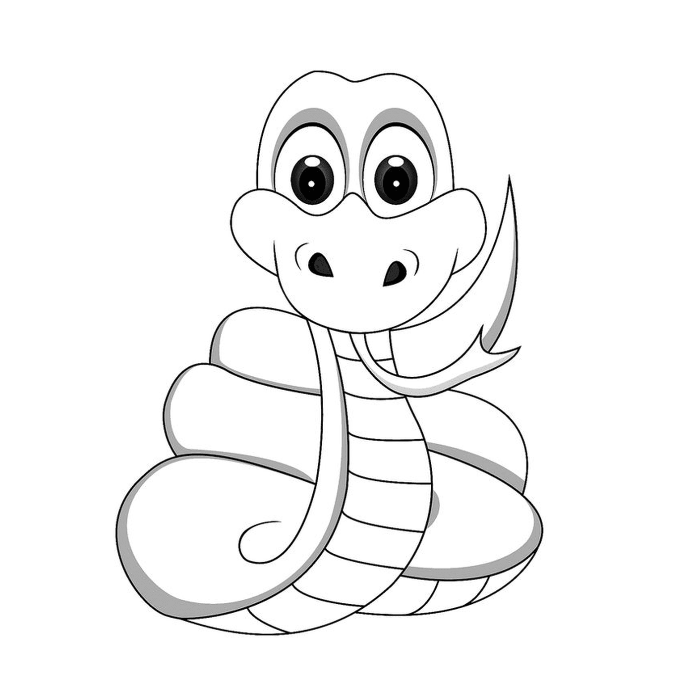 coloriage bebe serpent animaux