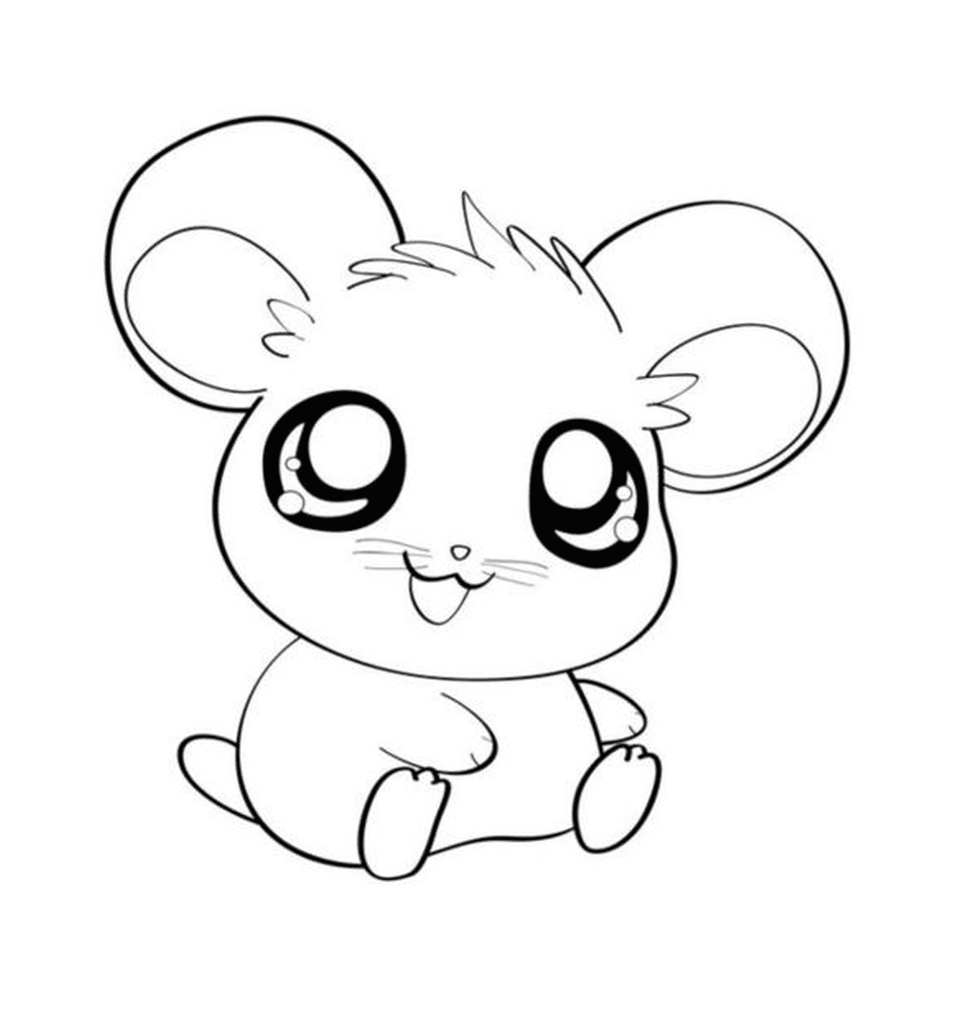 coloriage hamster cute mignon animaux