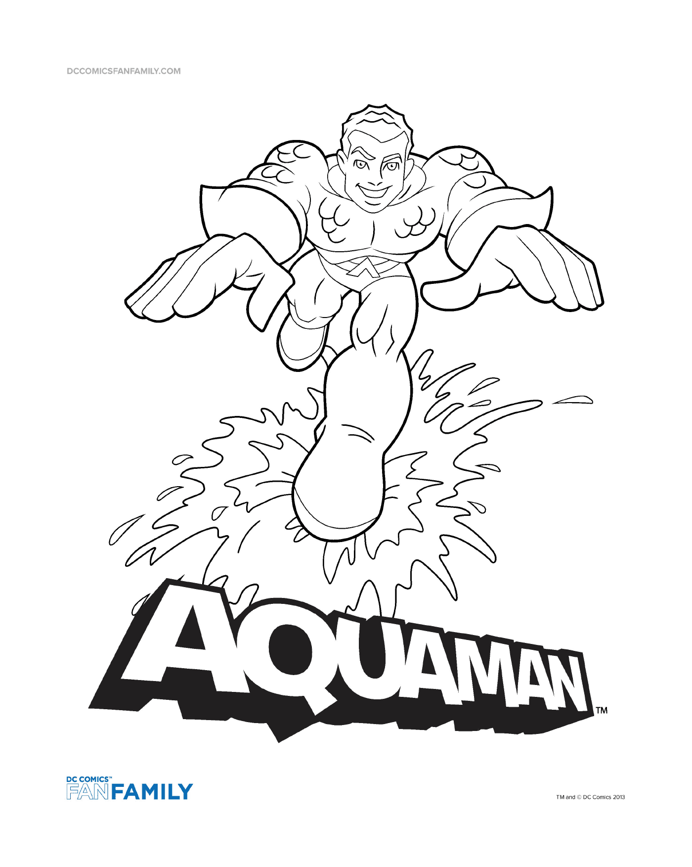 coloriage aquaman hero dc comics