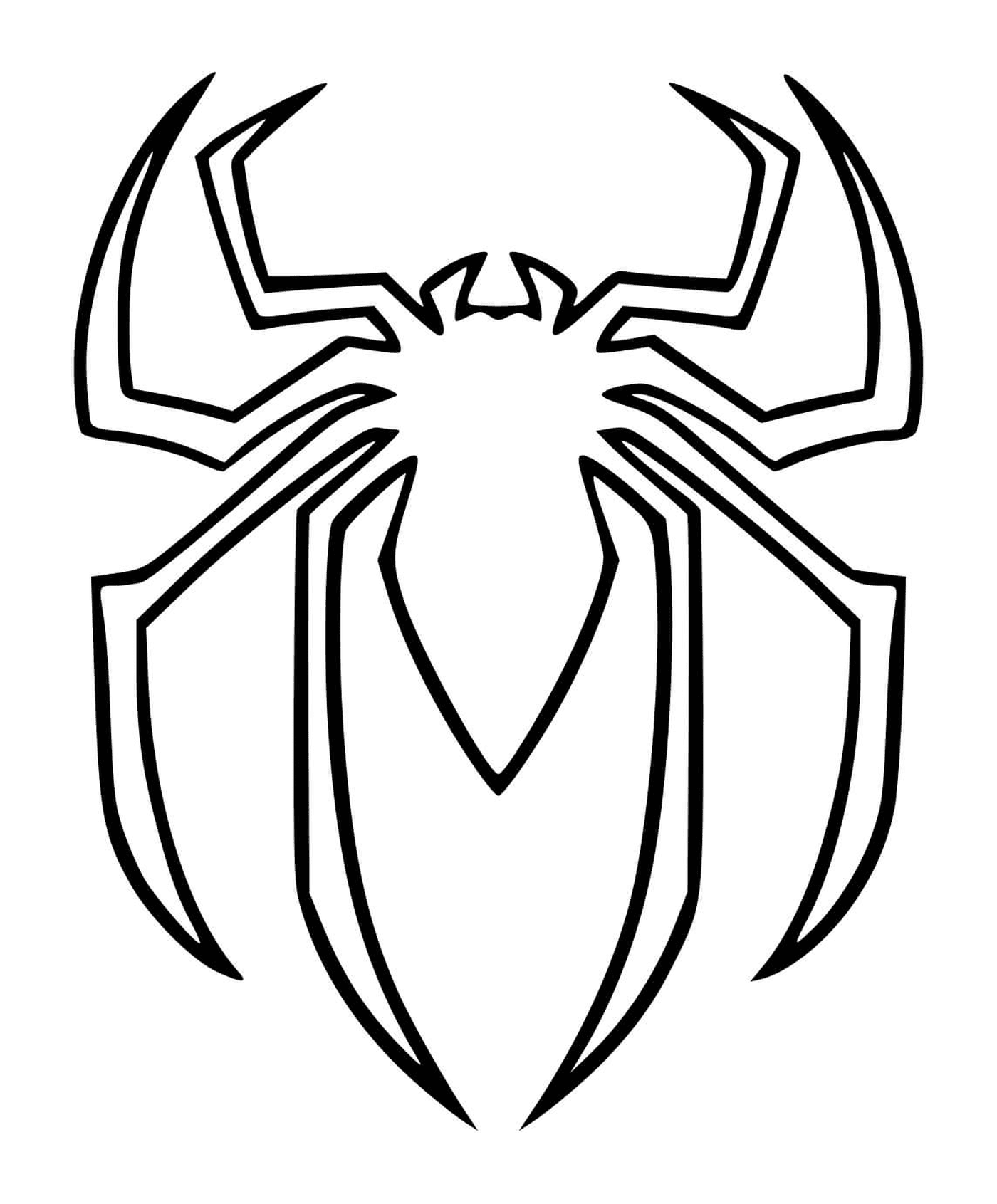 coloriage araignee spiderman logo