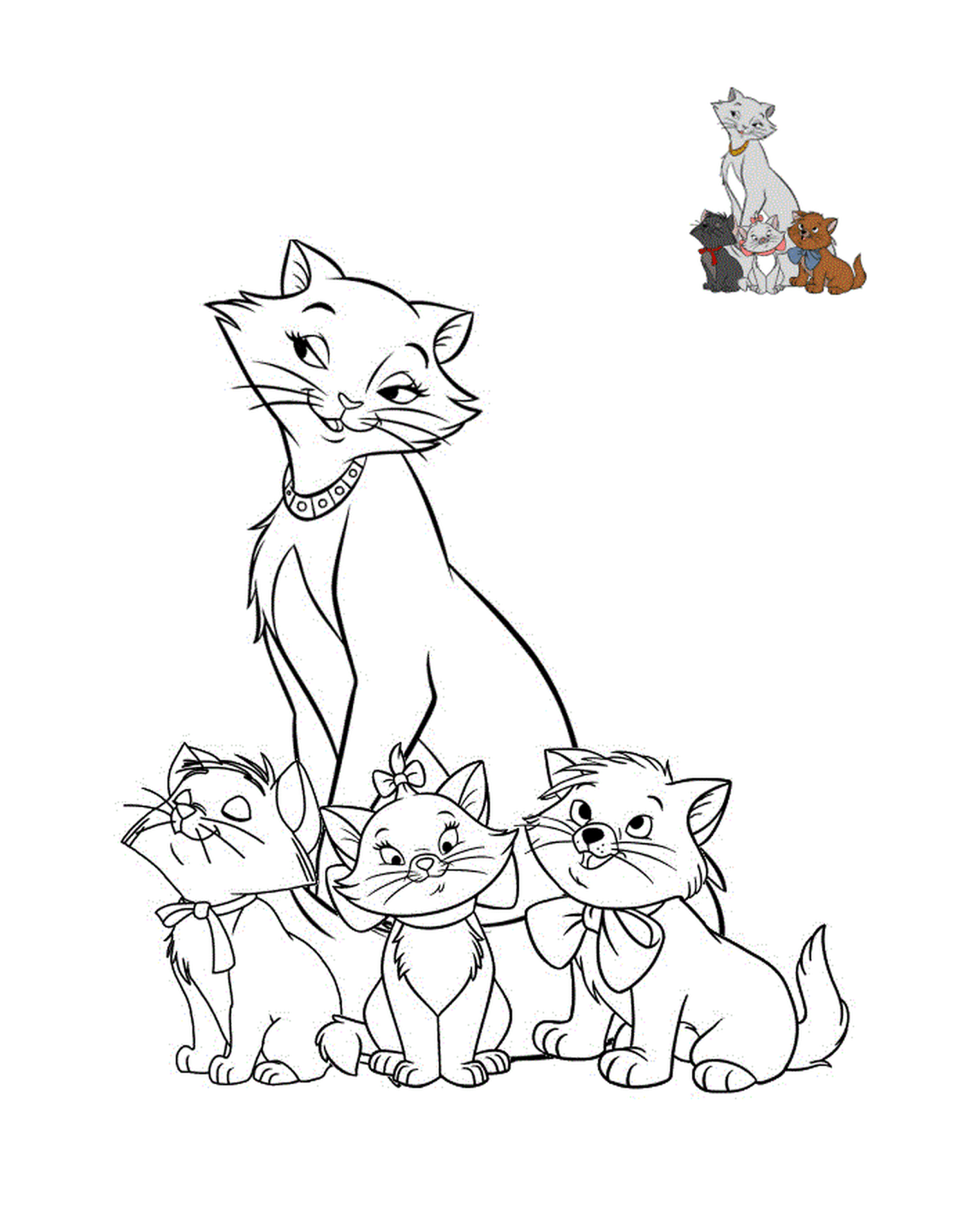 coloriage duchesse berlioz marie toulouse Aristochats