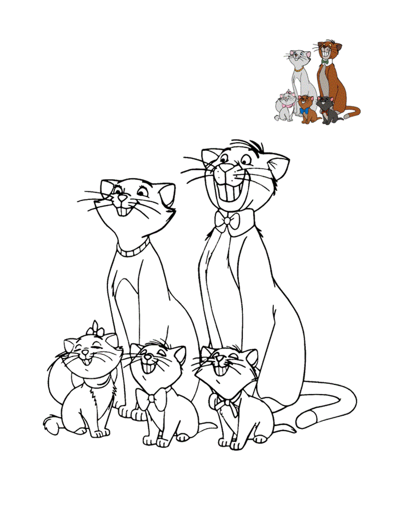coloriage les chats OMelley Duchesse Berlioz Toulouse Marie Aristochats