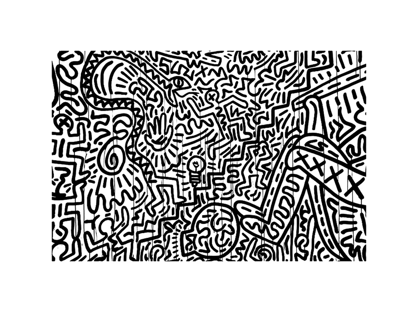 coloriage haring