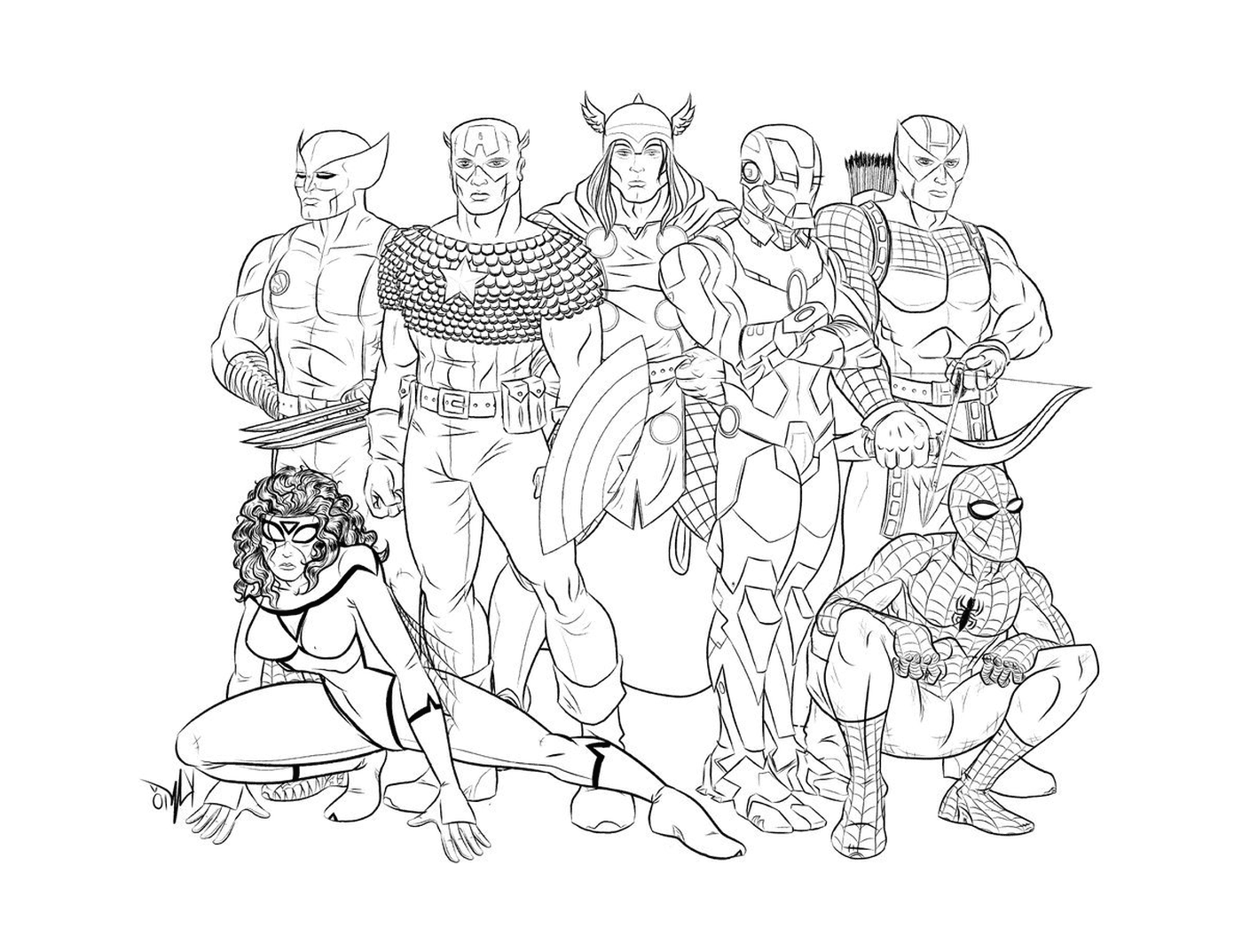 coloriage the avengers